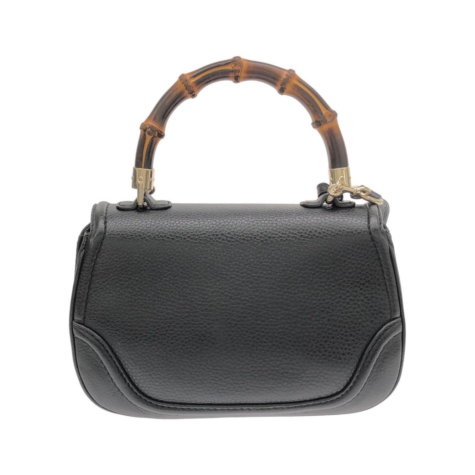 Gucci Black Leather Handbag (Pre-Owned)