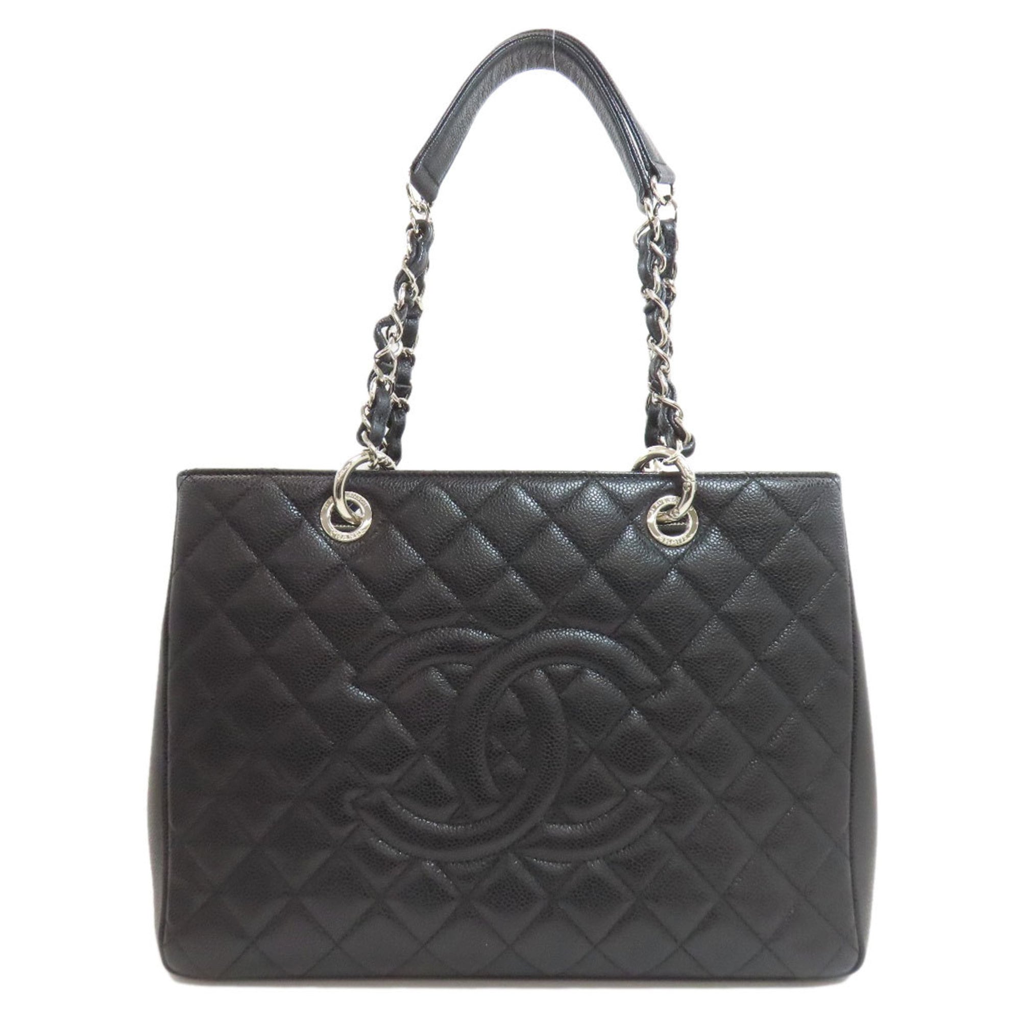 Chanel Black Leather Tote Bag (Pre-Owned)