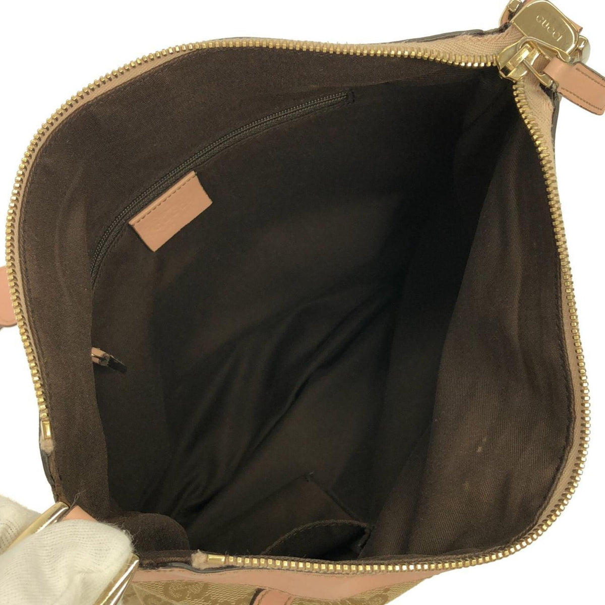 Gucci Brown Pink Gg Canvas Shoulder Bag (Pre-Owned)