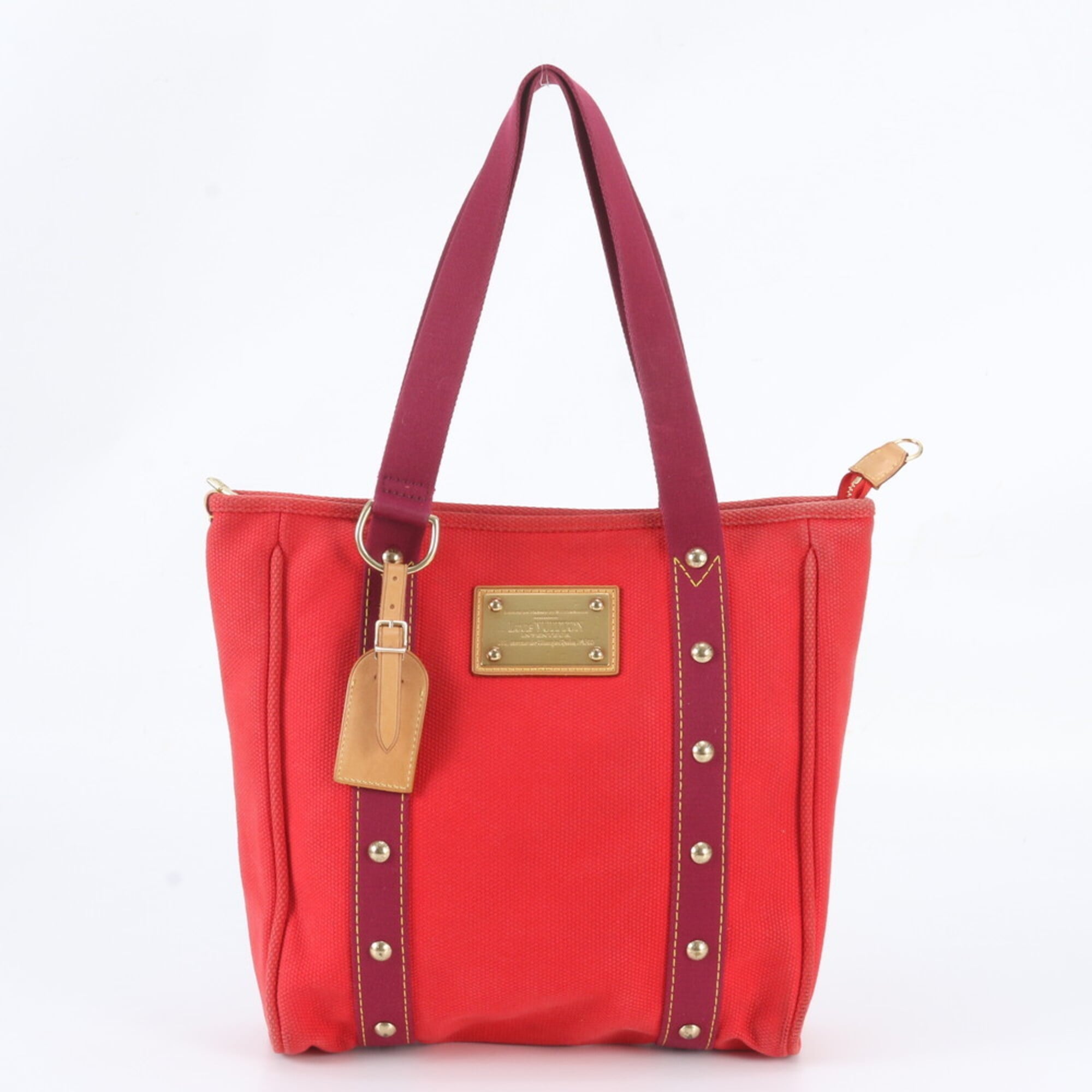Louis Vuitton Rose Leather Canvas Handbag Shoulder Bag Tote Bag (Pre-Owned)
