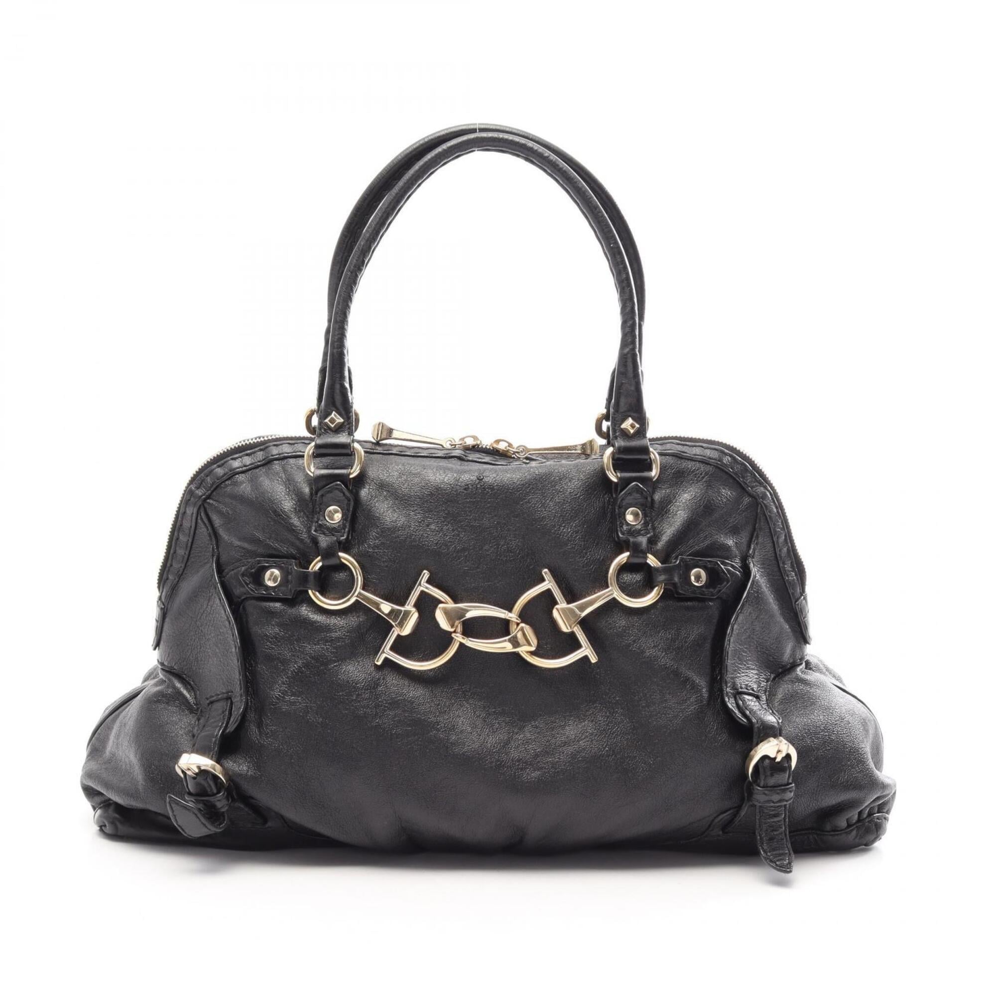 Gucci Black Leather Handbag (Pre-Owned)