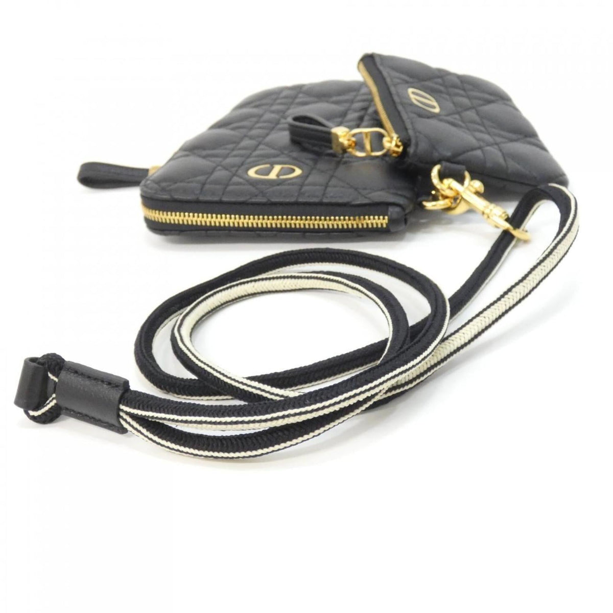 Christian Dior Black Leather Handbag Pouch (Pre-Owned)