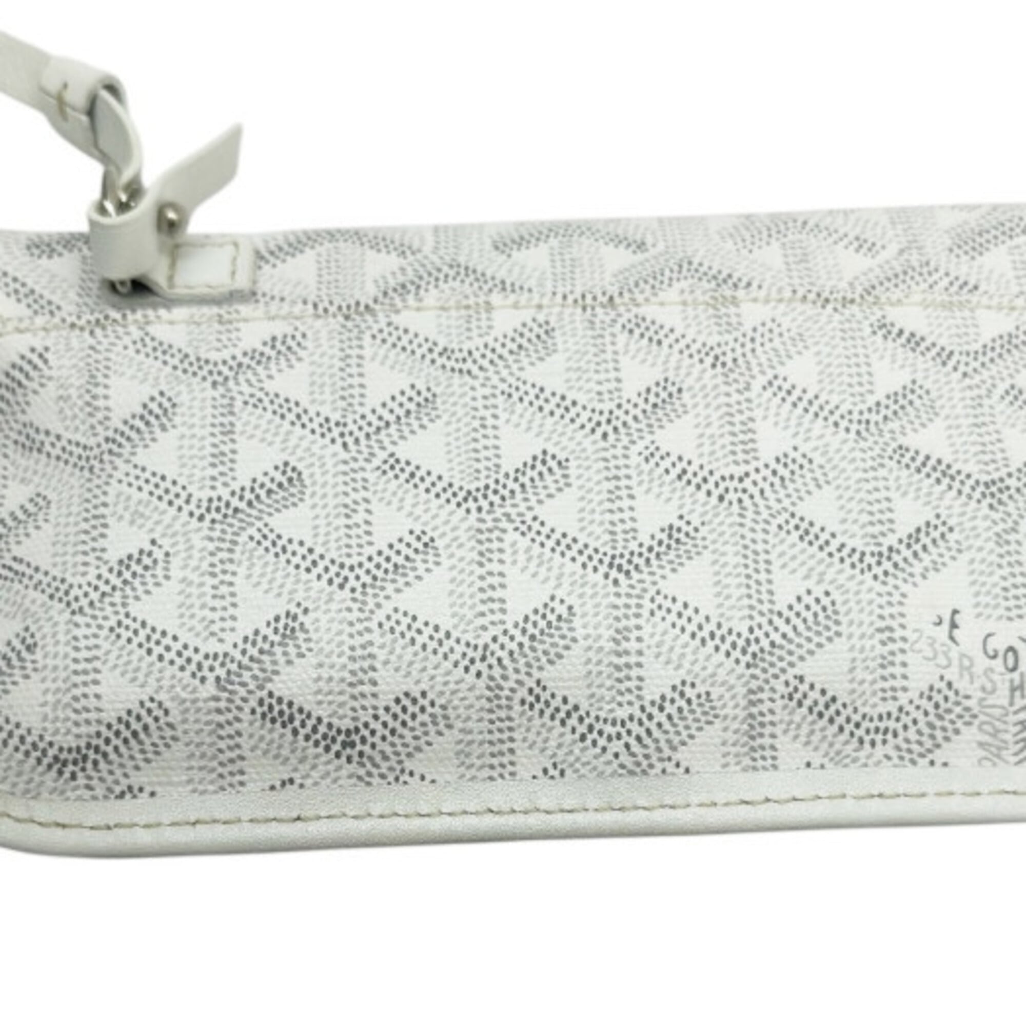 Goyard White Coated Canvas Leather Shoulder Bag Tote Bag (Pre-Owned)