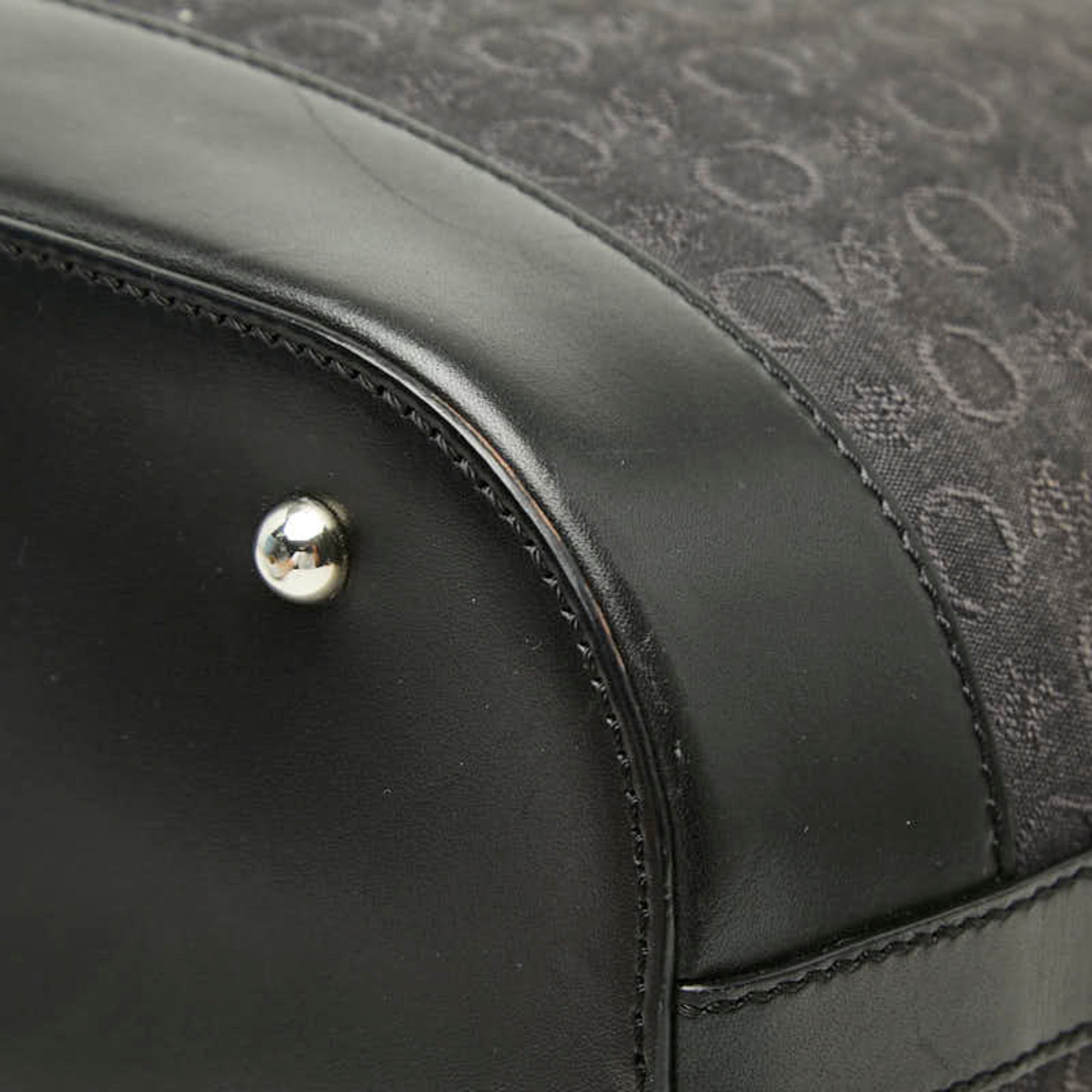 Celine Black Canvas Leather Shoulder Bag Tote Bag (Pre-Owned)