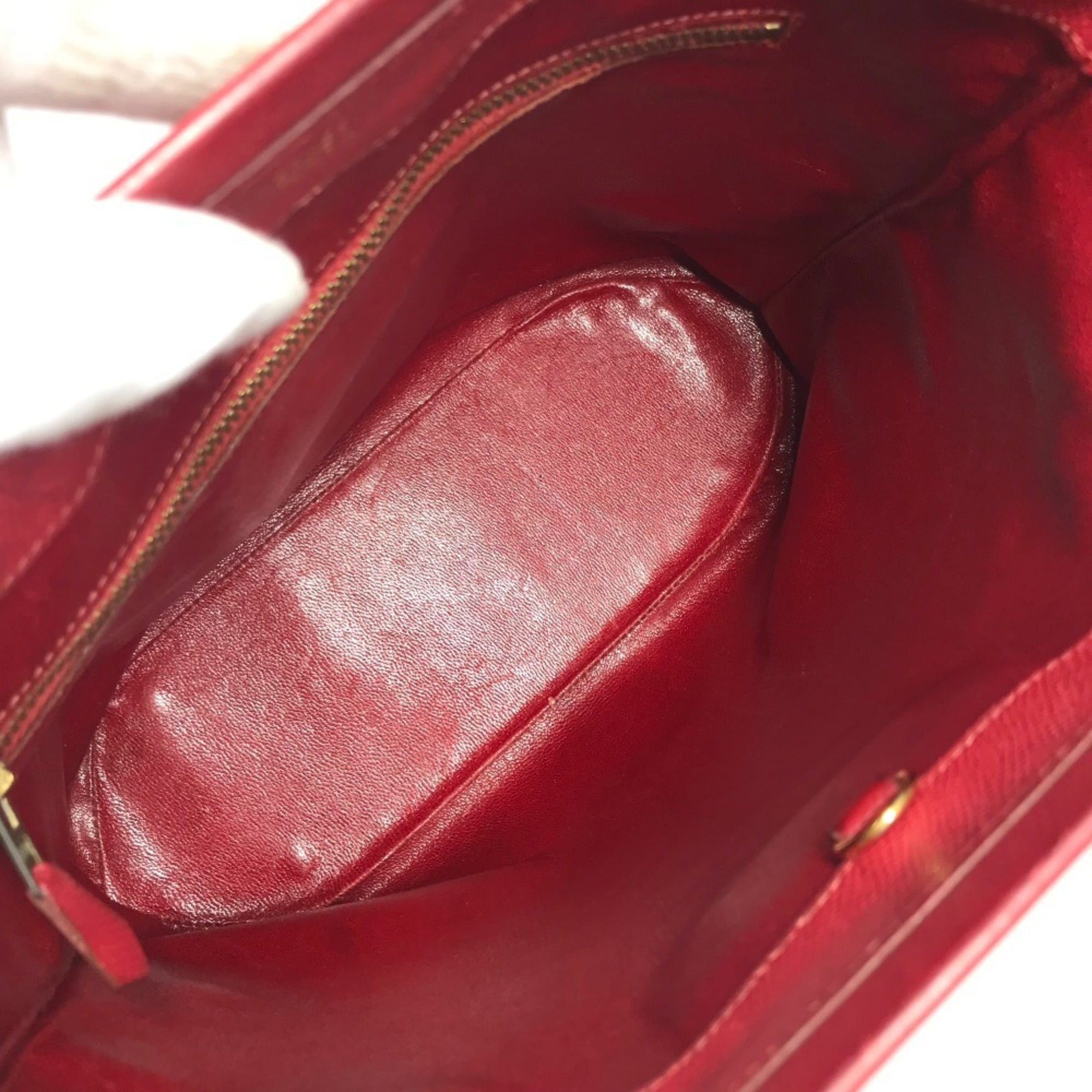 Hermes Red Color Courchevel Leather Shoulder Bag Tote Bag (Pre-Owned)