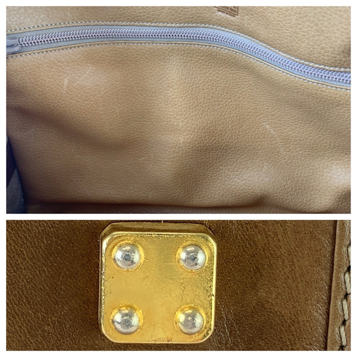 Loewe Beige Leather Boston Bag Handbag (Pre-Owned)