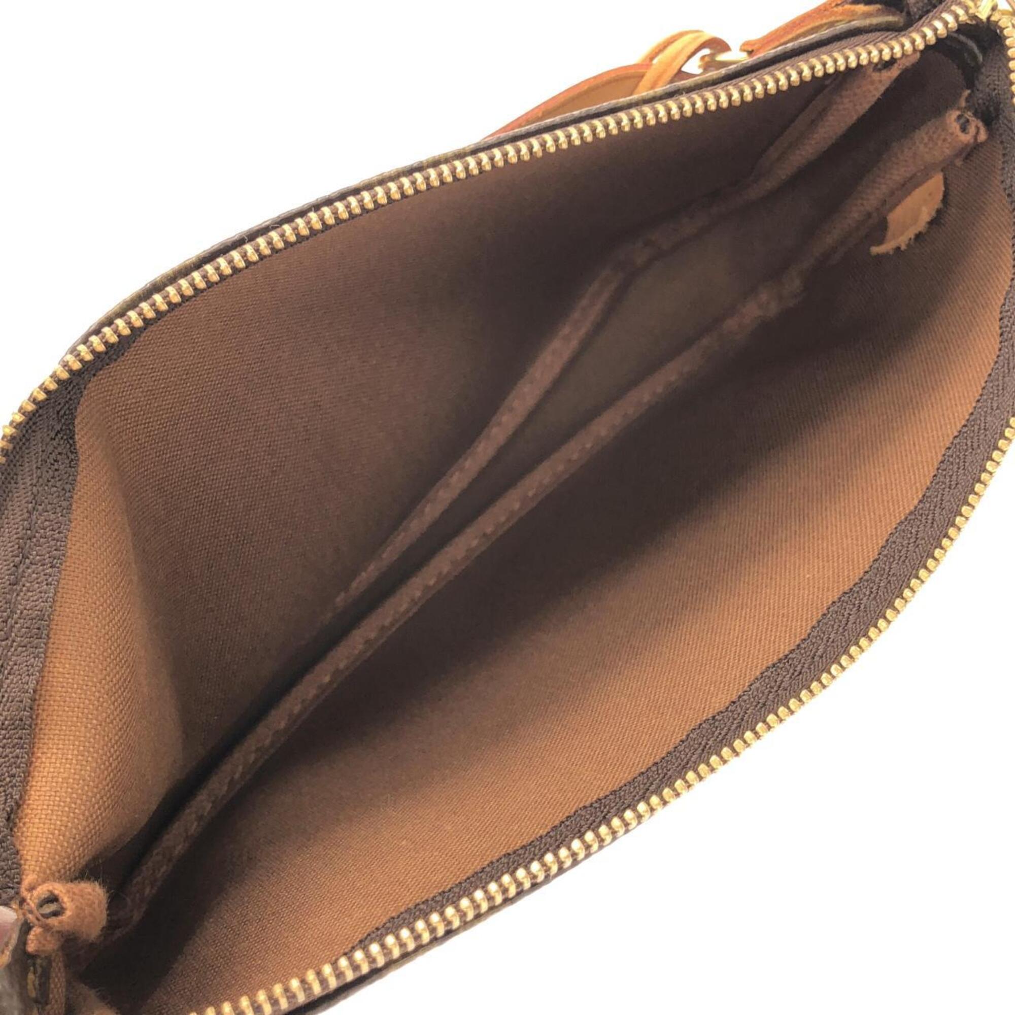 Louis Vuitton Monogram Marron Coated Canvas Pochette (Pre-Owned)