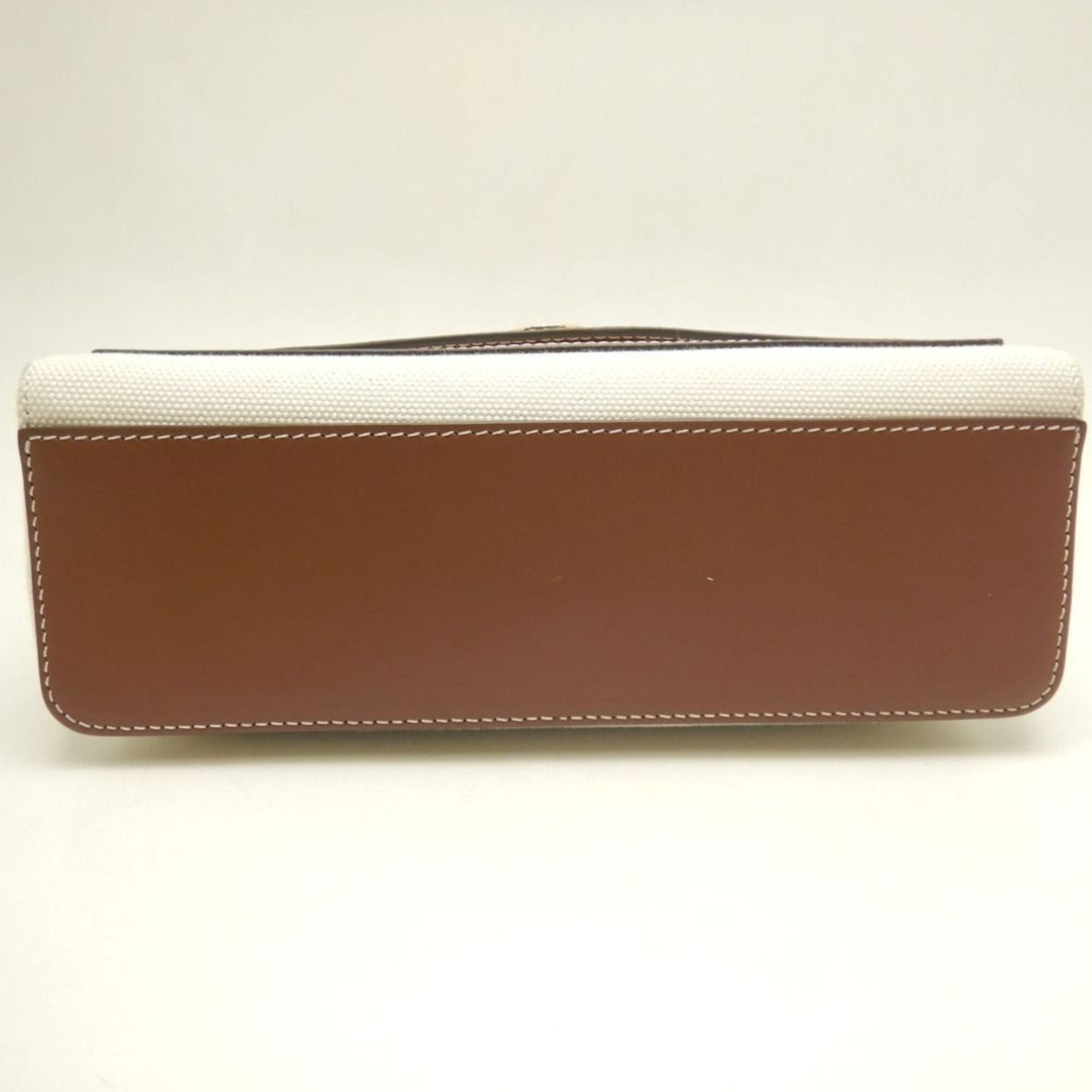 Burberry Gold Canvas Leather Shoulder Bag (Pre-Owned)
