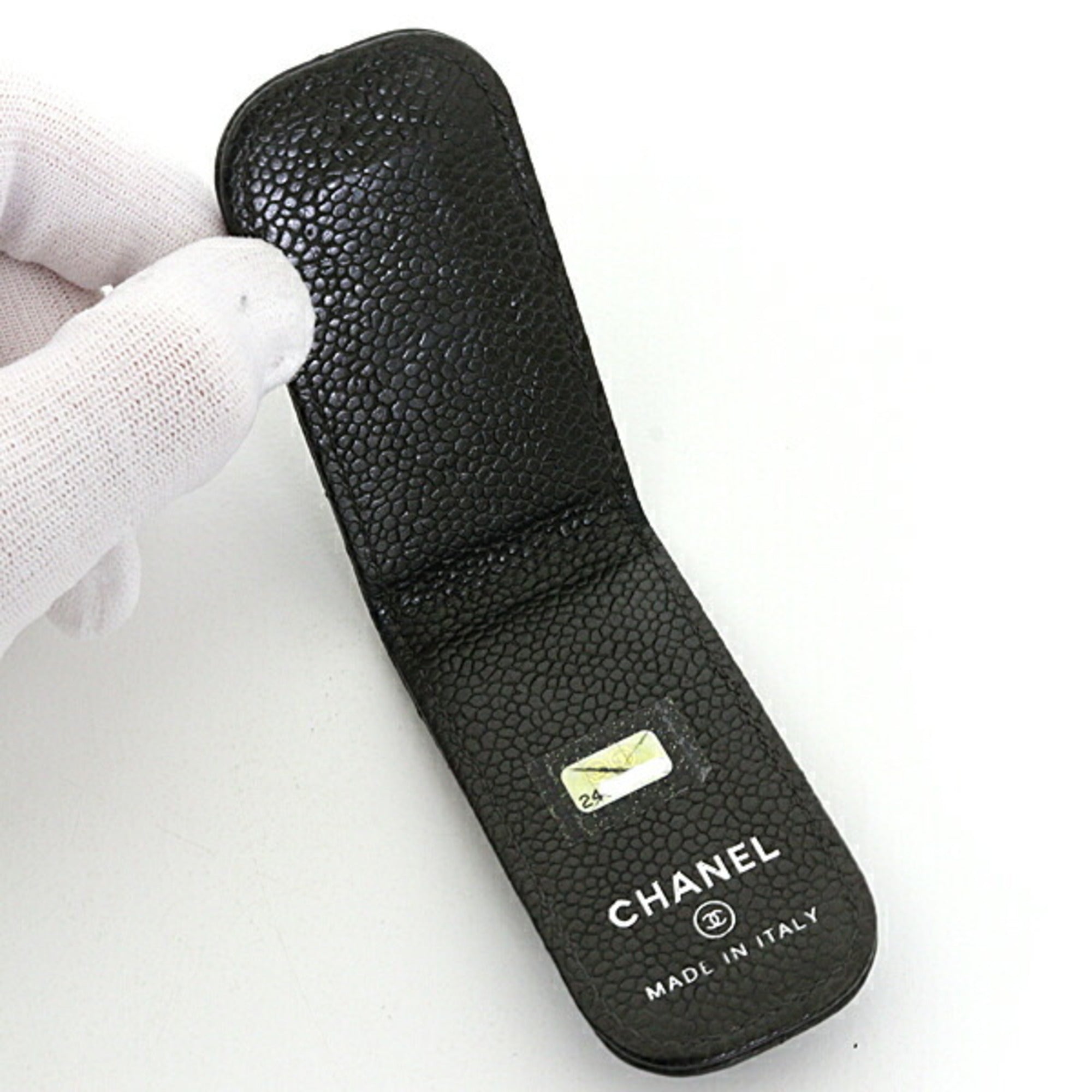 Chanel Matelasse Black Leather Money Clip (Pre-Owned)