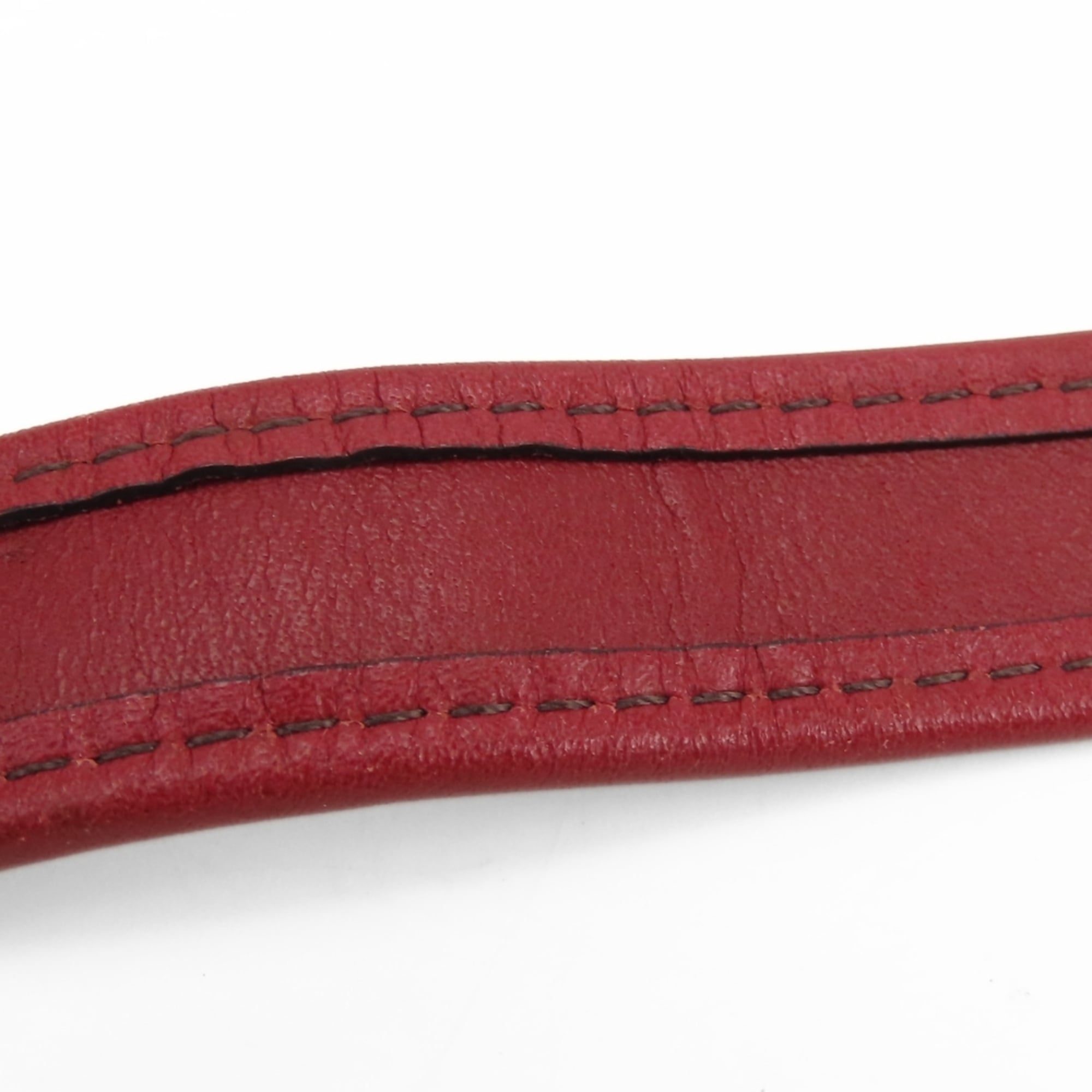 Coach Red Color Leather Pochette Shoulder Bag (Pre-Owned)