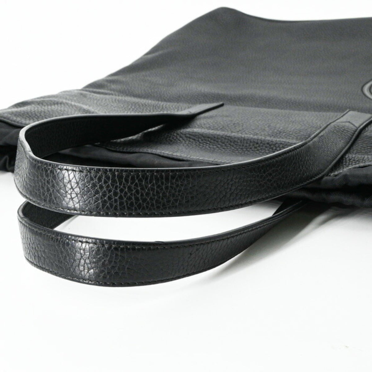 Louis Vuitton Black Leather Pouch Tote Bag (Pre-Owned)