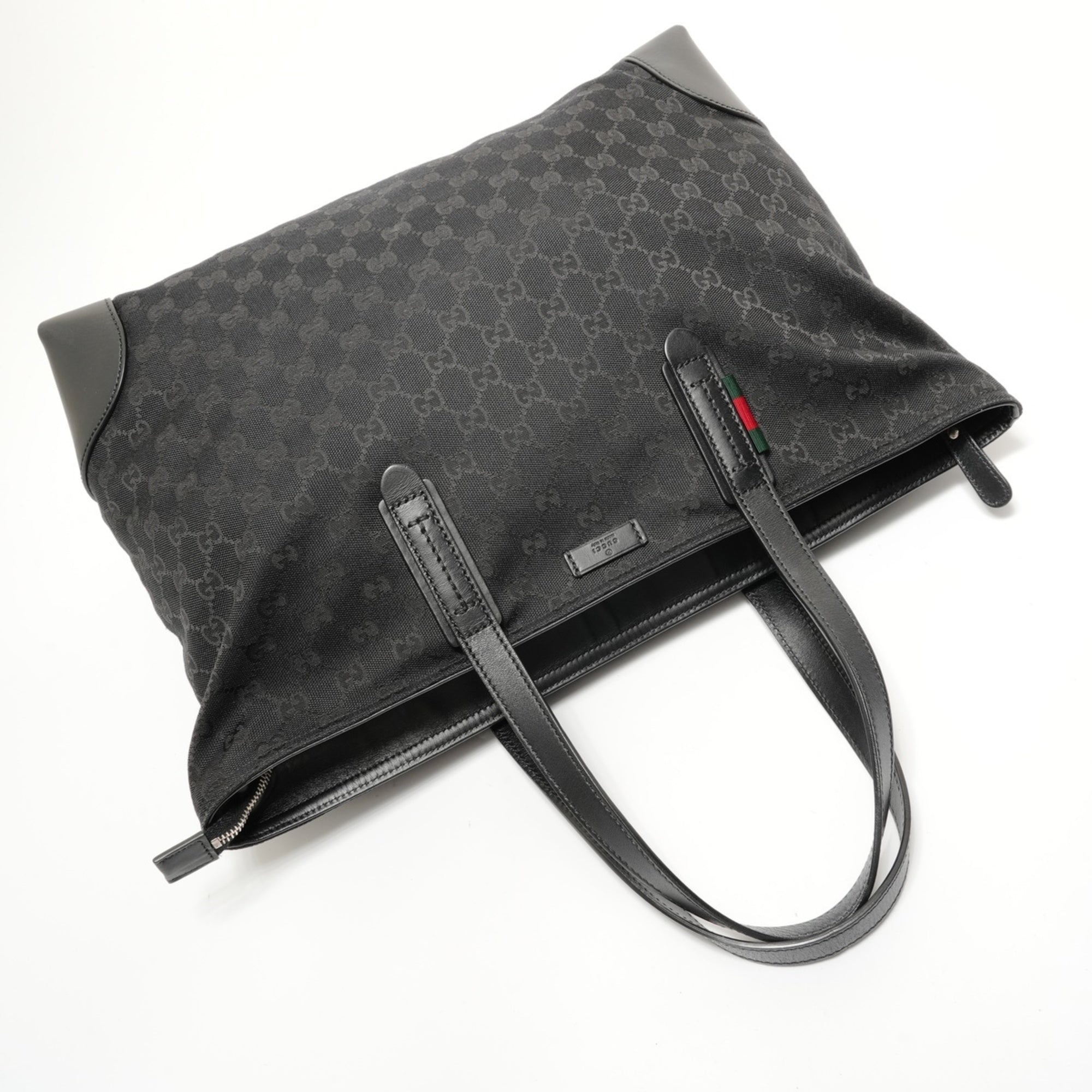 Gucci Gg Canvas Black Gg Canvas Tote Bag (Pre-Owned)