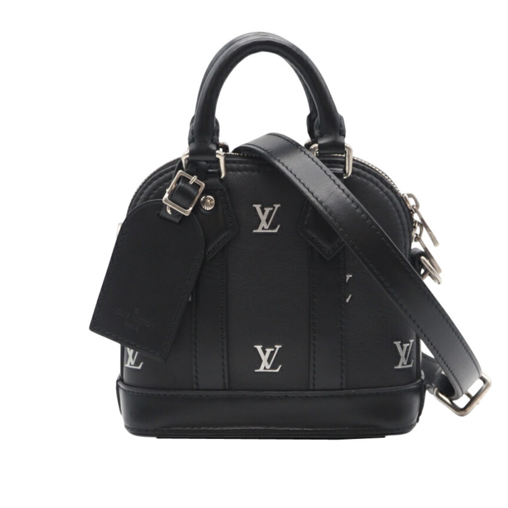 Louis Vuitton Black Leather Shoulder Bag (Pre-Owned)