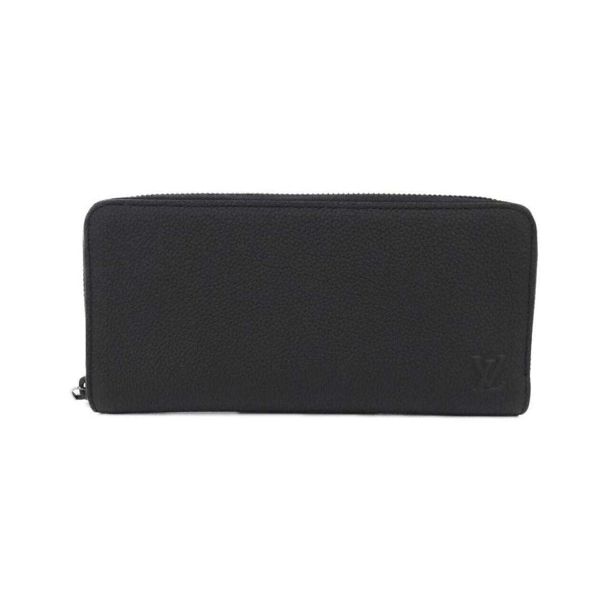 Louis Vuitton Black Leather Long Wallet (Bi-Fold) (Pre-Owned)