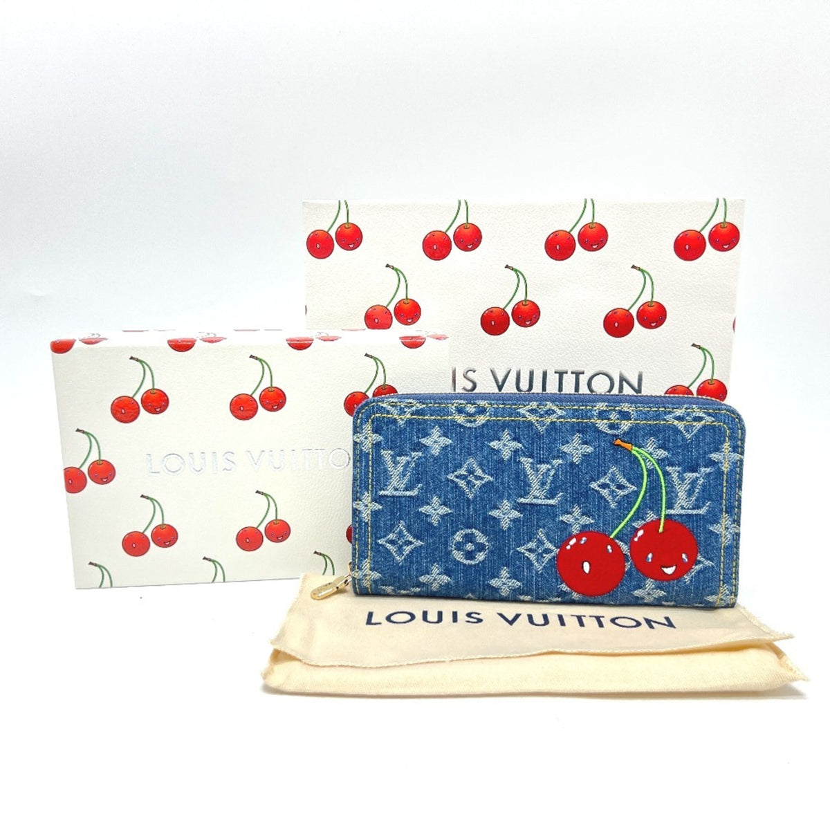 Louis Vuitton Monogram Denim Blue Monogram Denim Long Wallet (Bi-Fold) (Pre-Owned)