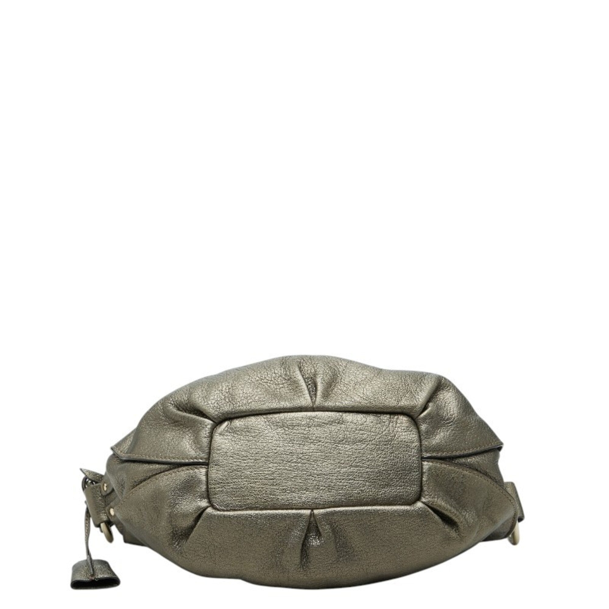 Celine Metallic Bronze Leather Shoulder Bag (Pre-Owned)