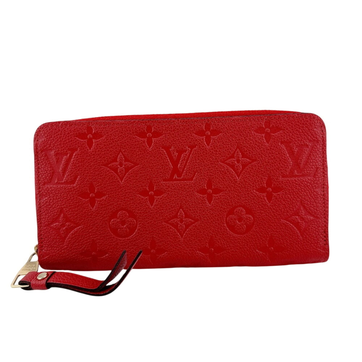 Louis Vuitton Empreinte Red Color Monogram Empreinte Leather Long Wallet (Bi-Fold) (Pre-Owned)