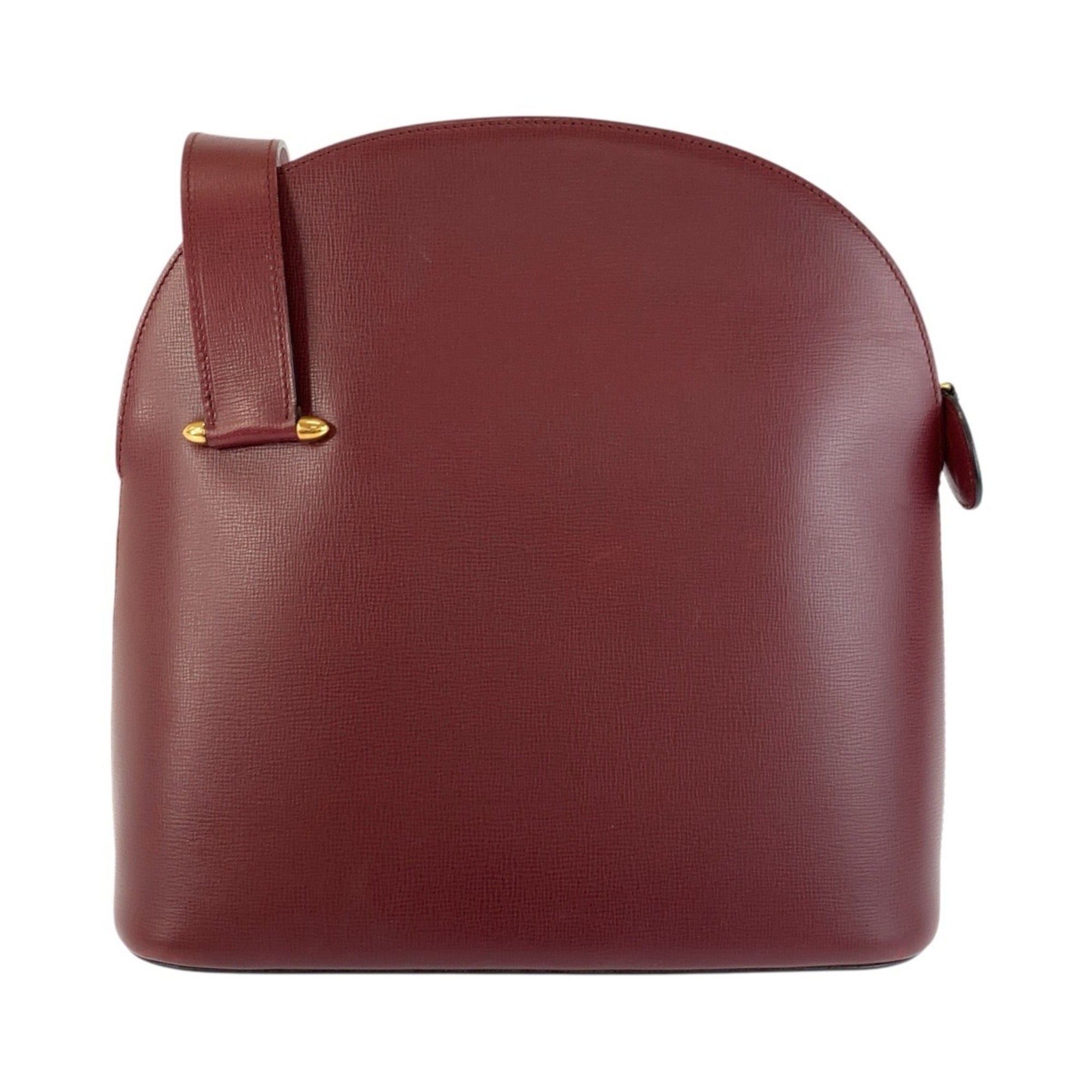 Cartier Bordeaux Leather Shoulder Bag (Pre-Owned)