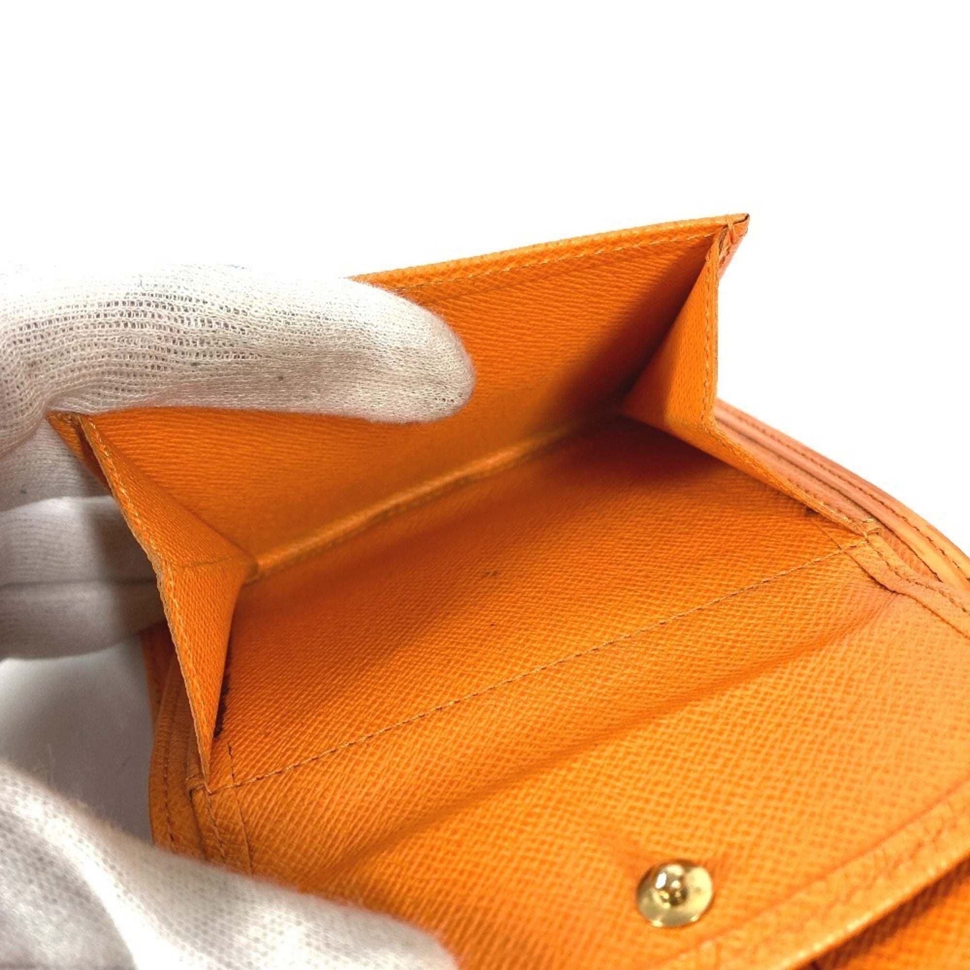 Louis Vuitton Epi Orange Epi Leather Wallet (Bi-Fold) (Pre-Owned)