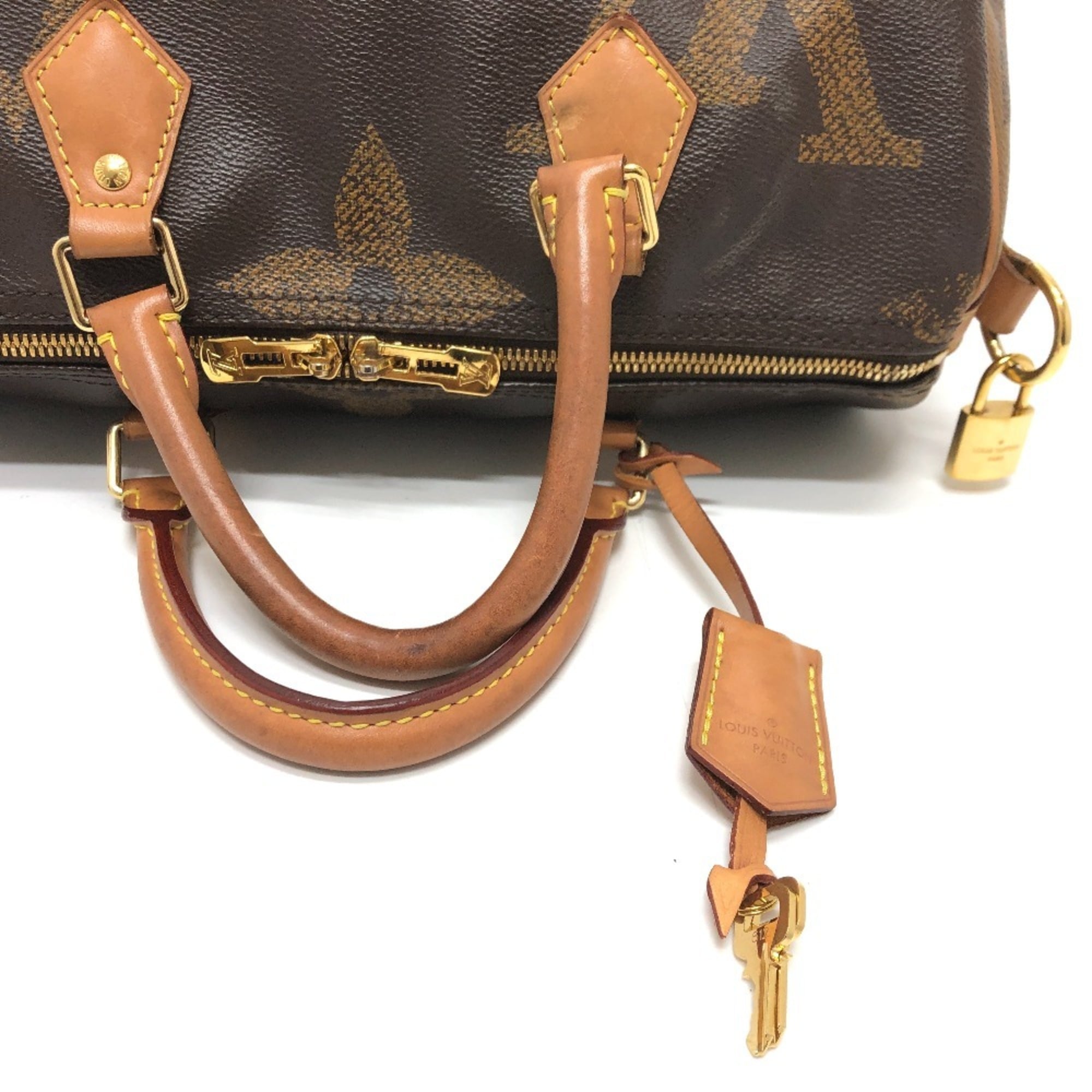 Louis Vuitton Brown Galle Monogram Monogram Boston Bag Handbag (Pre-Owned)