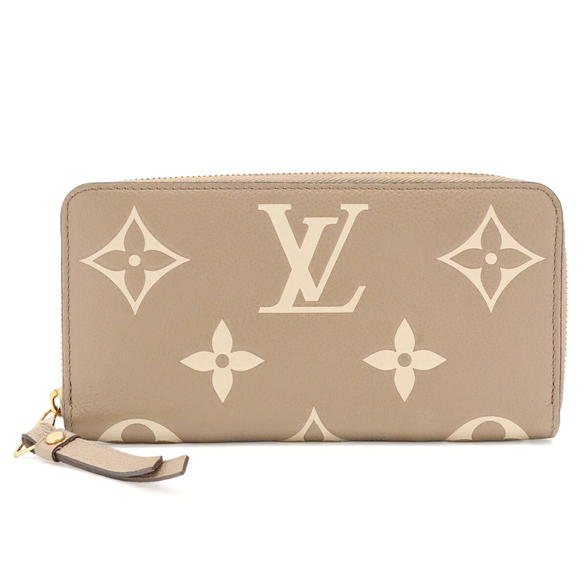 Louis Vuitton Cream Tourterelle Monogram Empreinte Leather Long Wallet (Bi-Fold) (Pre-Owned)