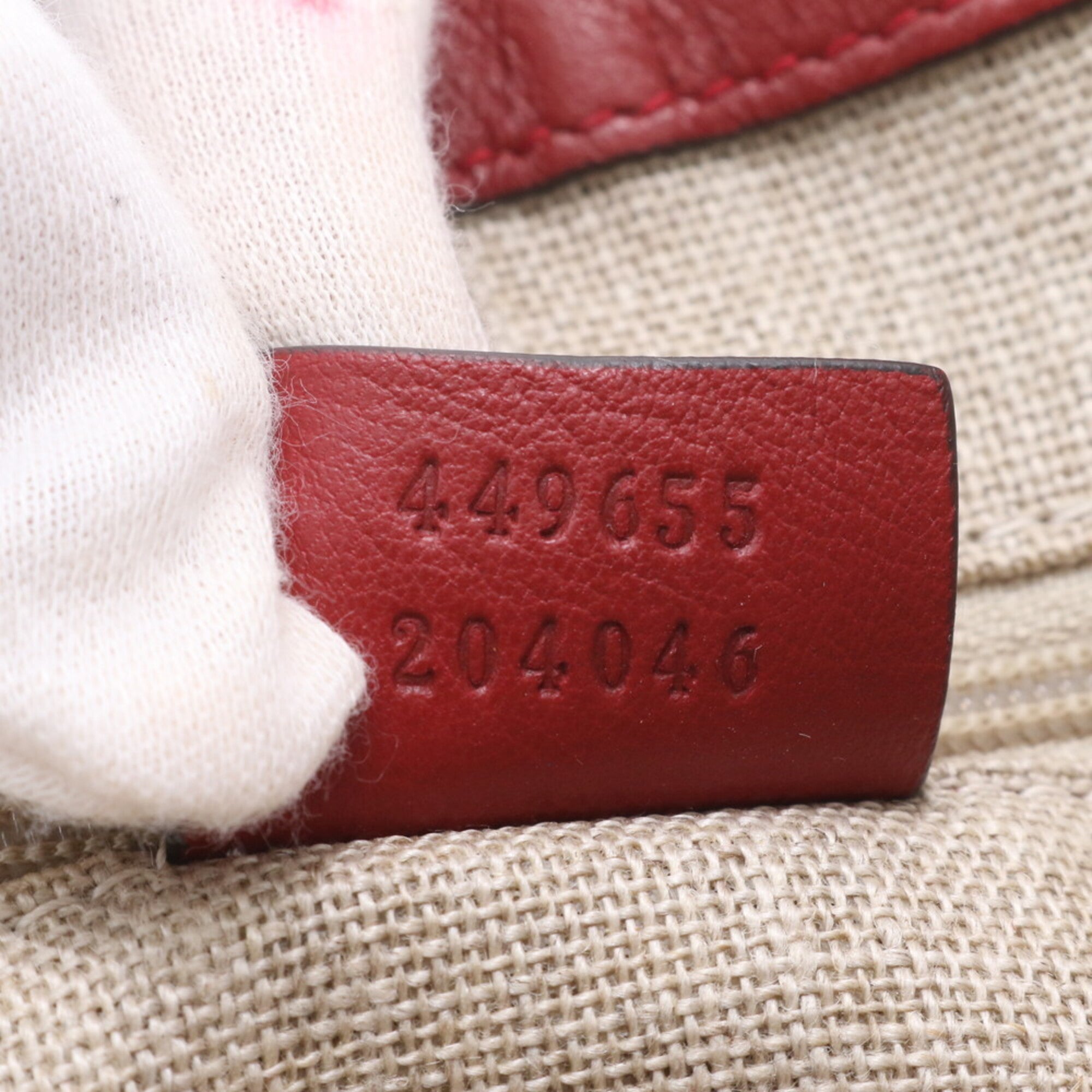 Gucci Bordeaux Leather Shoulder Bag (Pre-Owned)