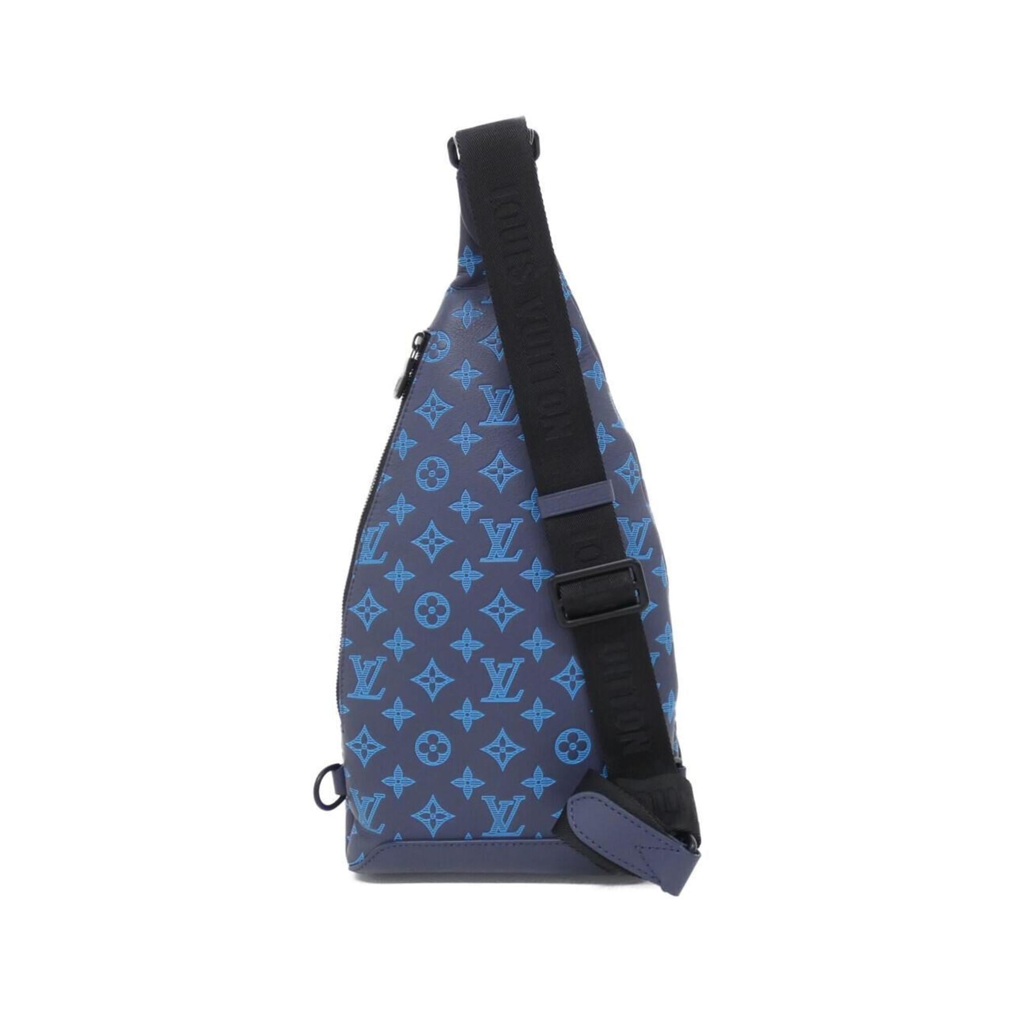 Louis Vuitton Black Blue Monogram Navy Monogram Shadow Pouch Shoulder Bag (Pre-Owned)