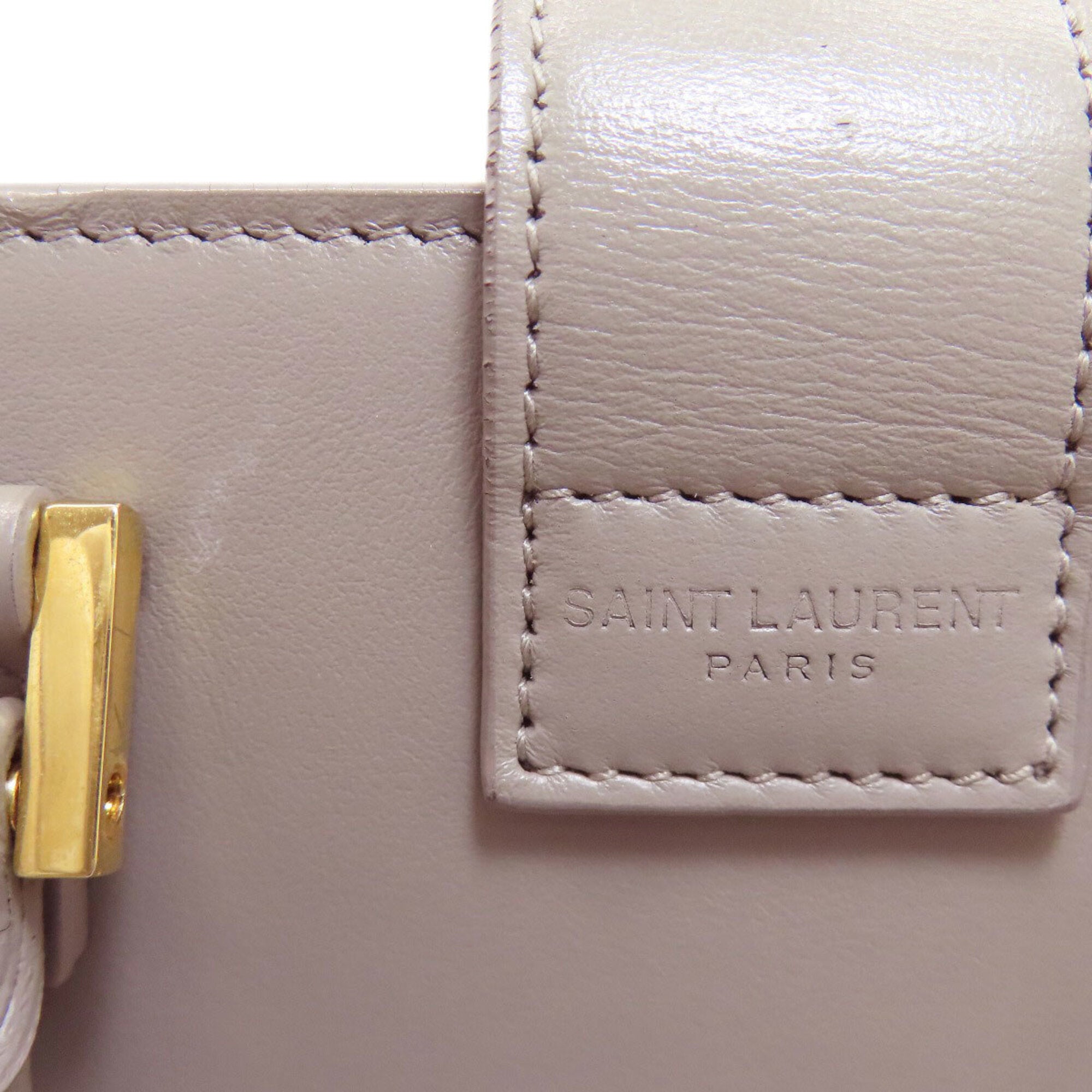 Yves Saint Laurent Gray Leather Handbag (Pre-Owned)