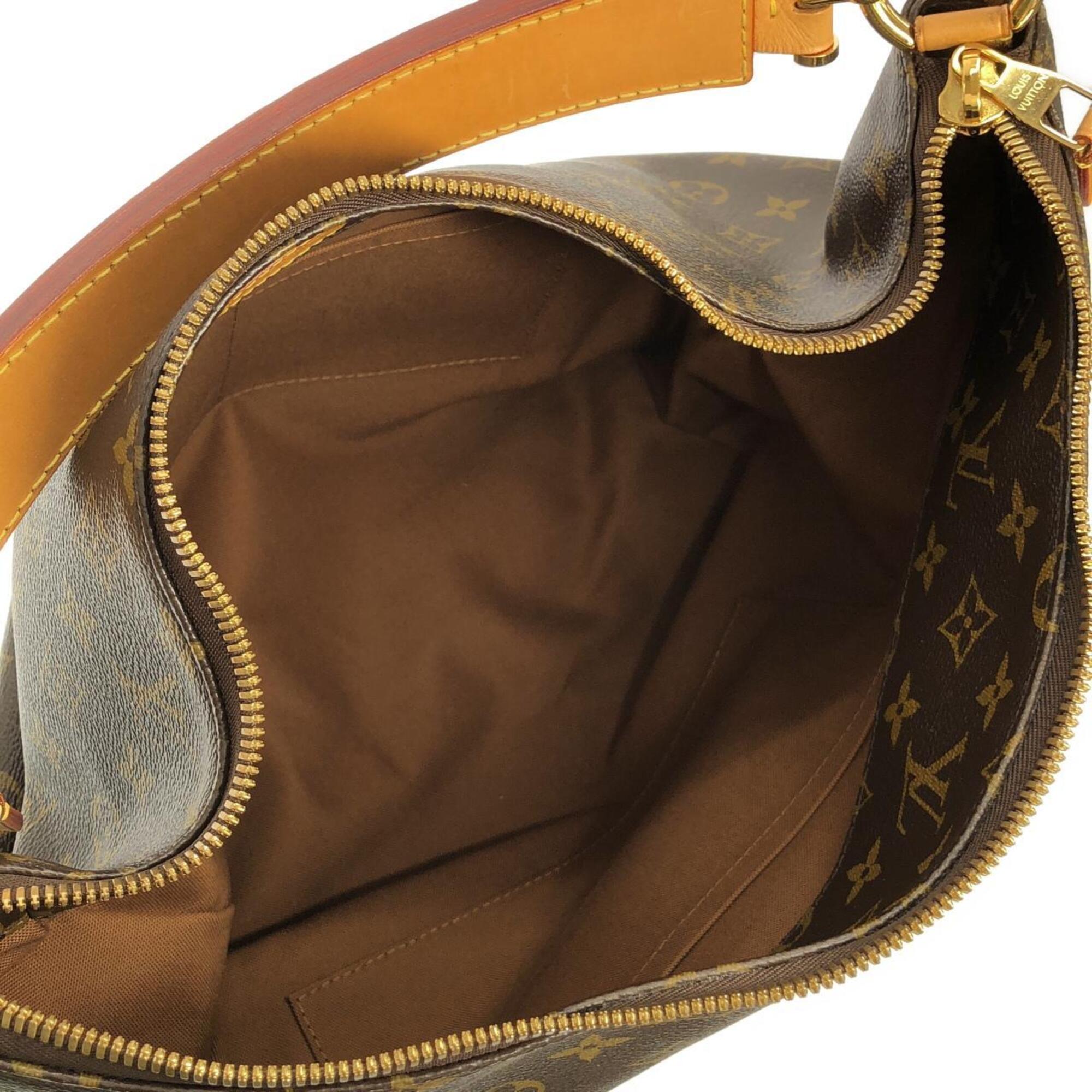 Louis Vuitton Marron Coated Canvas Shoulder Bag (Pre-Owned)