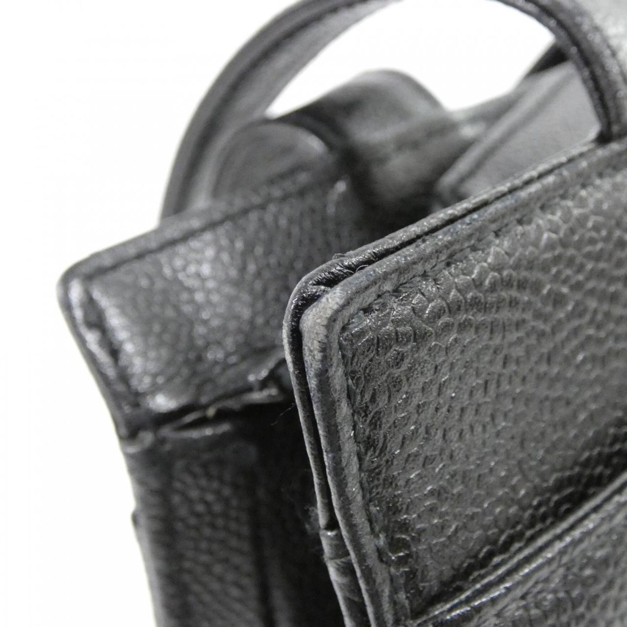 Chanel Black Grained Calfskin Shoulder Bag (Pre-Owned)