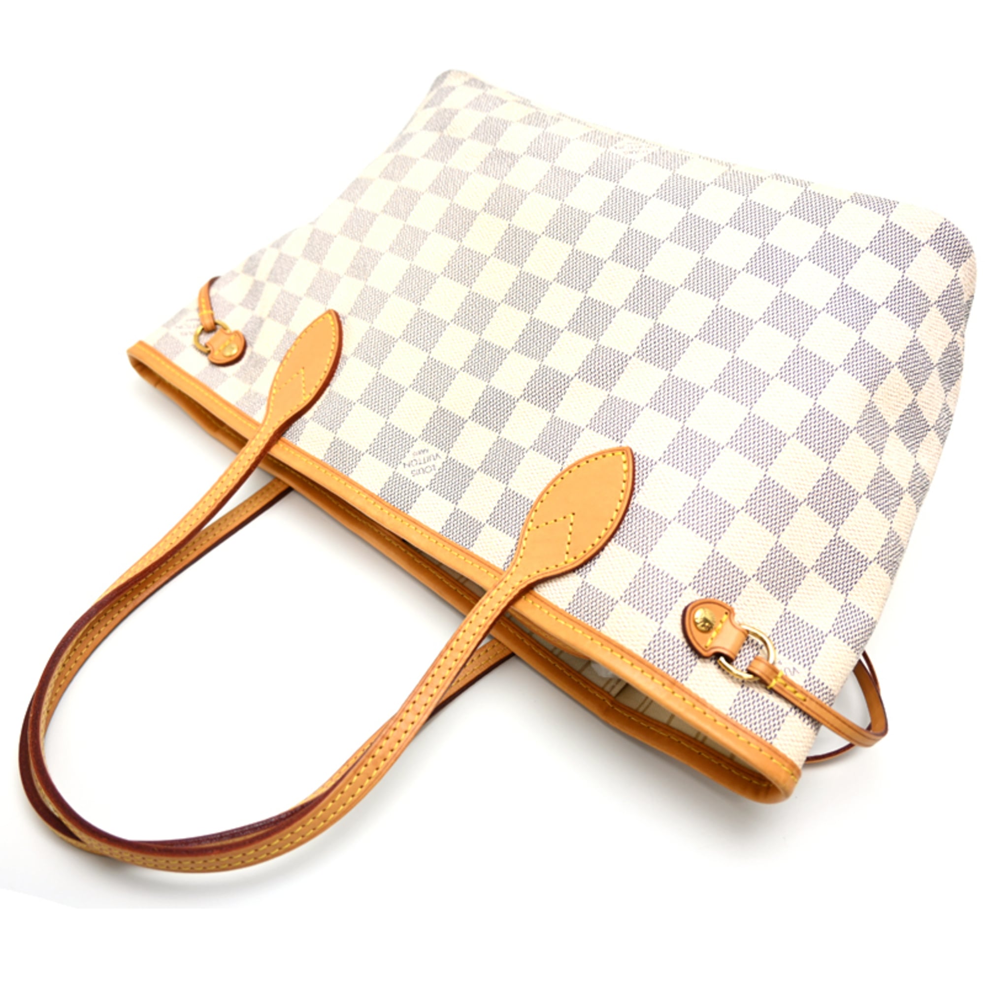Louis Vuitton White Damier Azur Pouch Tote Bag (Pre-Owned)
