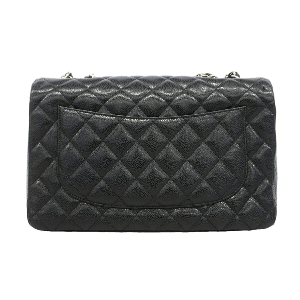 Chanel Black Grained Calfskin Shoulder Bag (Pre-Owned)