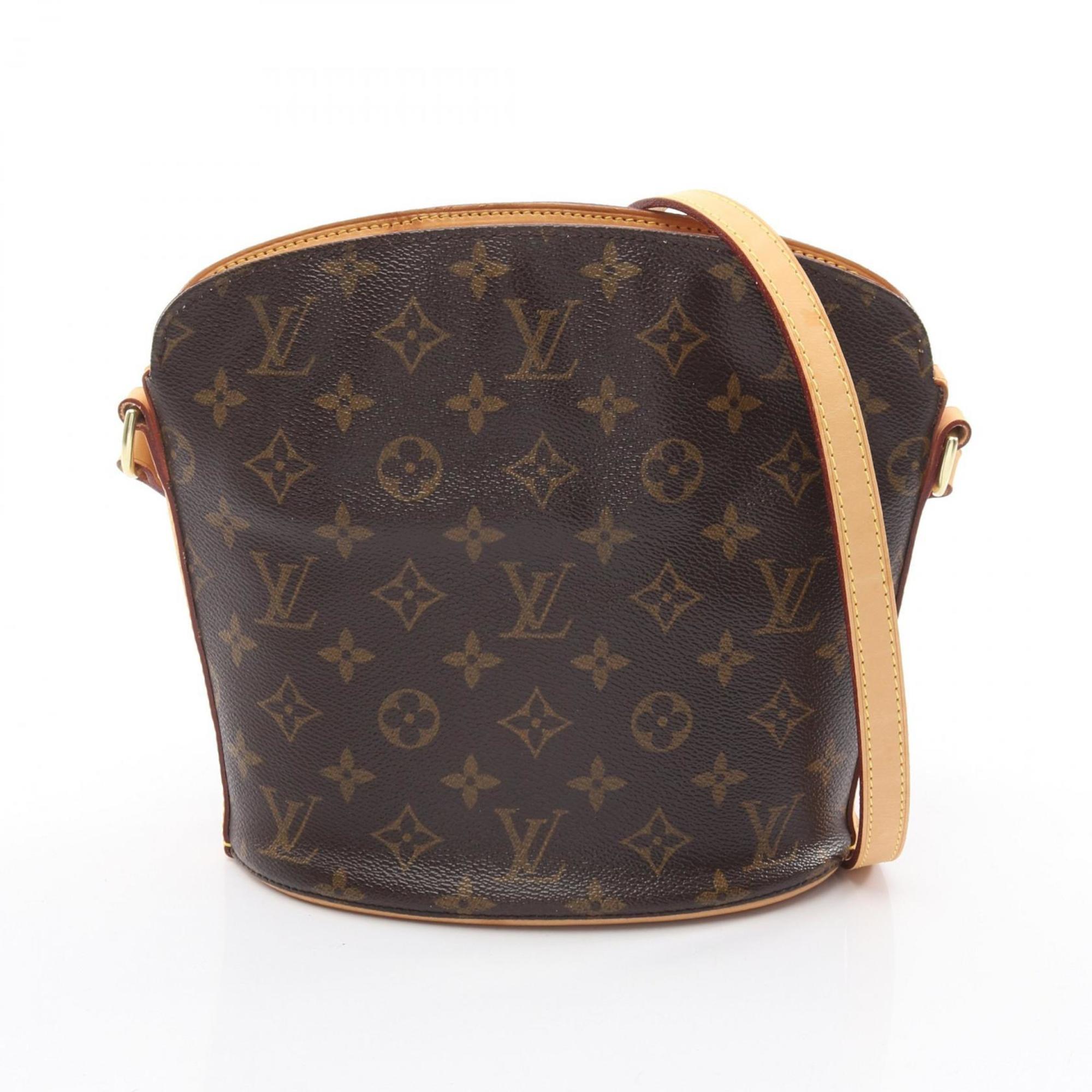 Louis Vuitton Brown Coated Canvas Leather Shoulder Bag (Pre-Owned)
