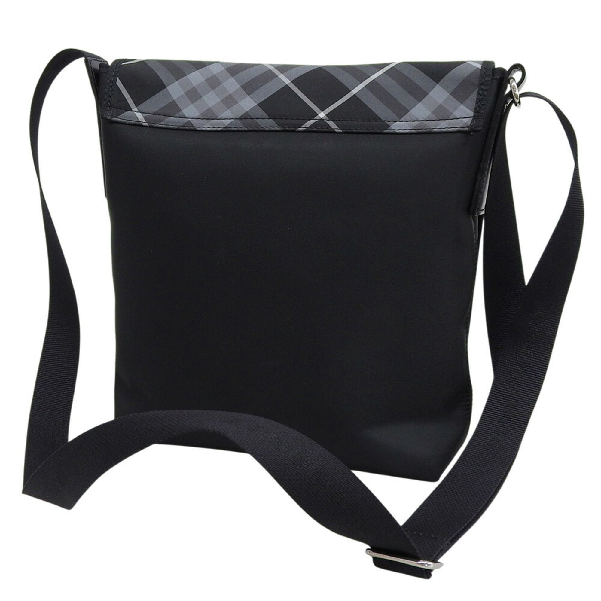 Burberry Black Gray Nylon Shoulder Bag (Pre-Owned)