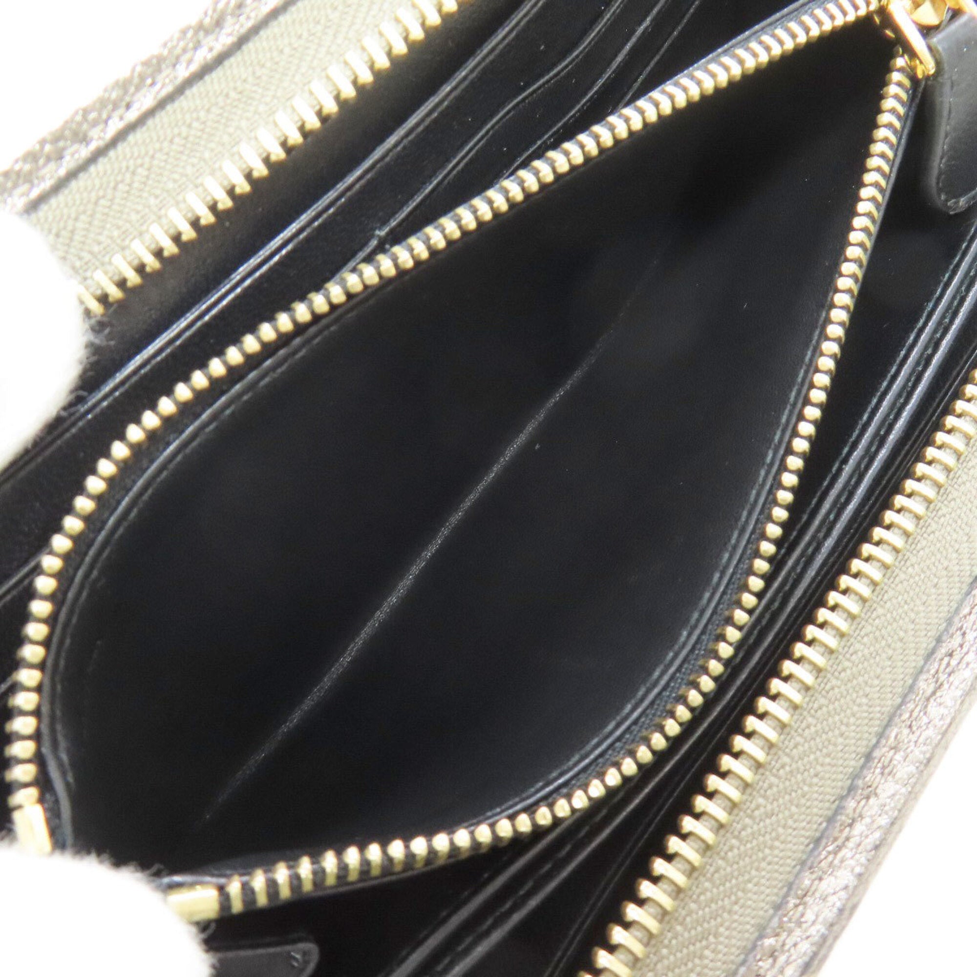 Loewe Gray Leather Long Wallet (Bi-Fold) (Pre-Owned)