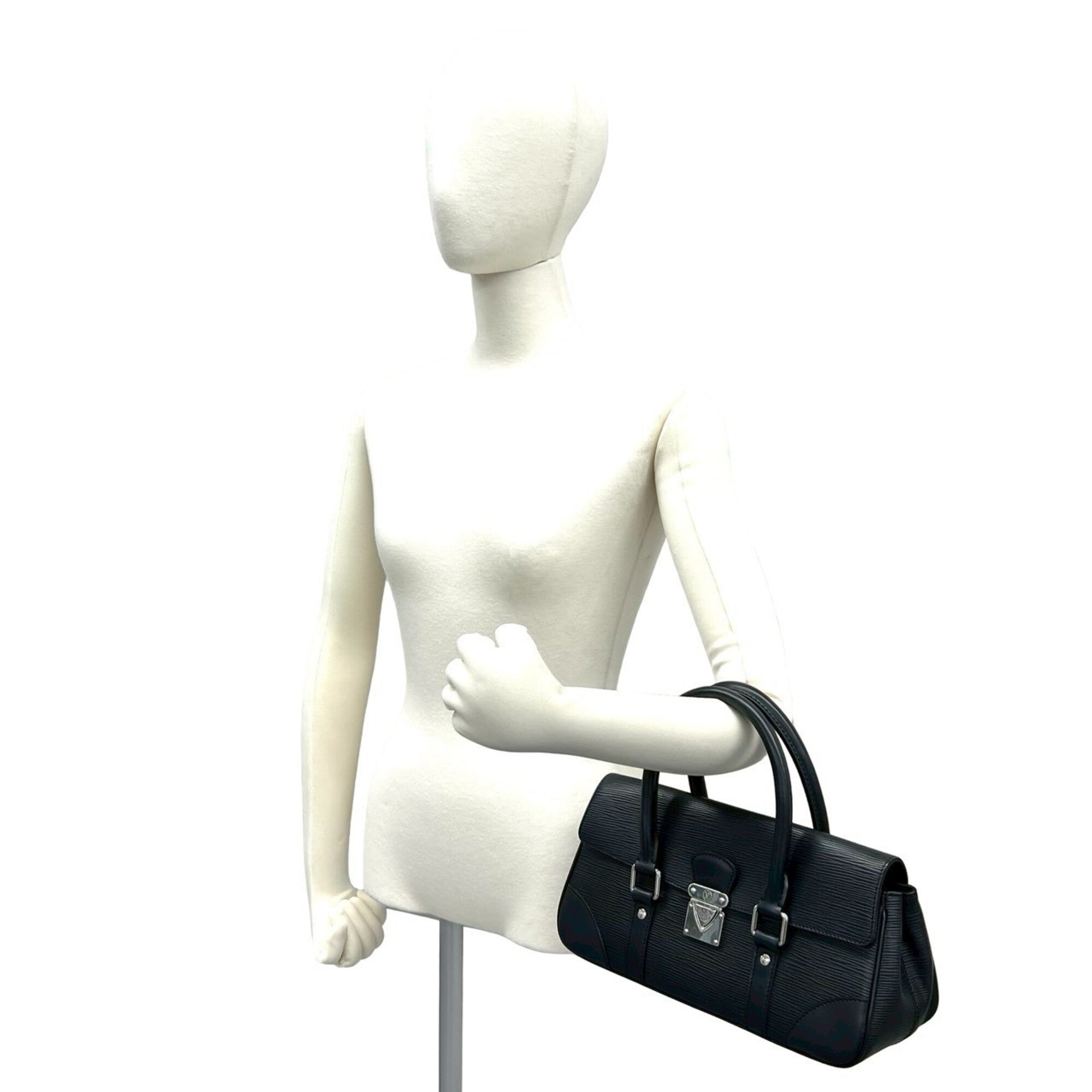 Louis Vuitton Black Epi Leather Boston Bag Handbag (Pre-Owned)