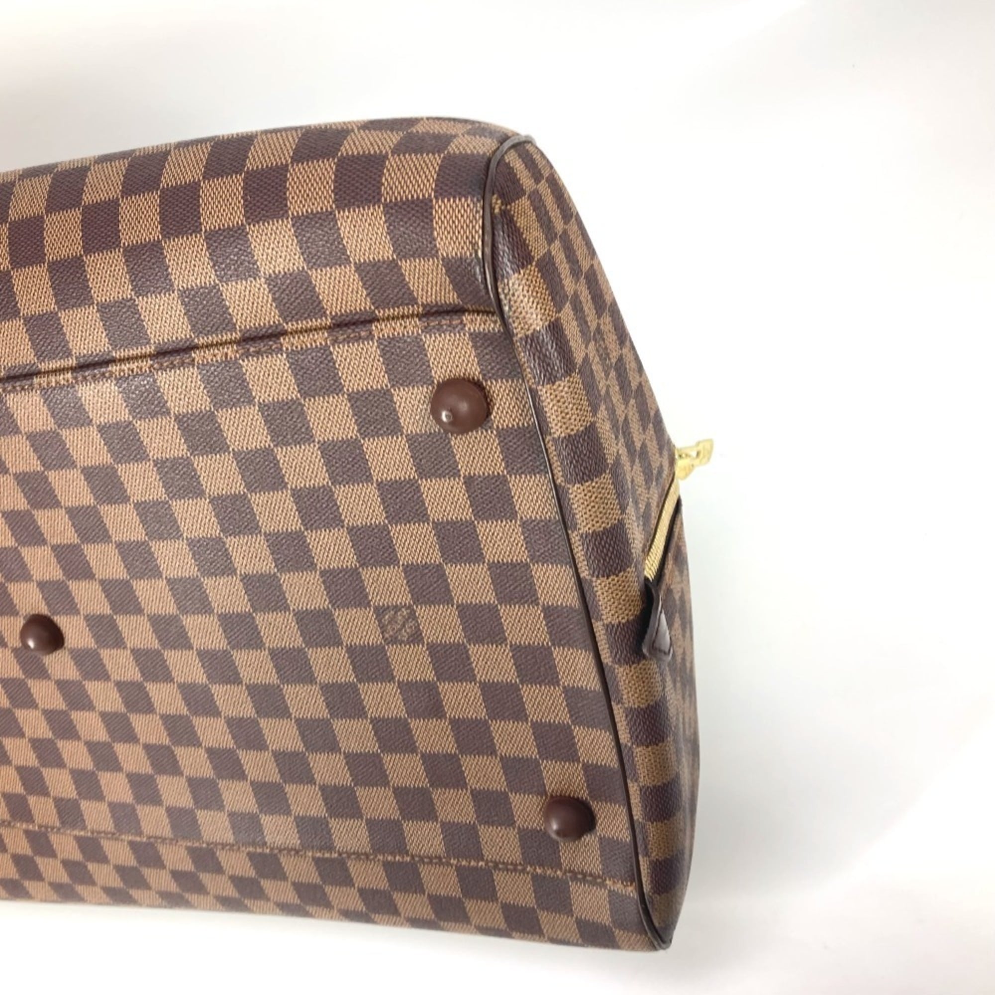 Louis Vuitton Brown Damier Canvas Ebene Damier Canvas Boston Bag (Pre-Owned)