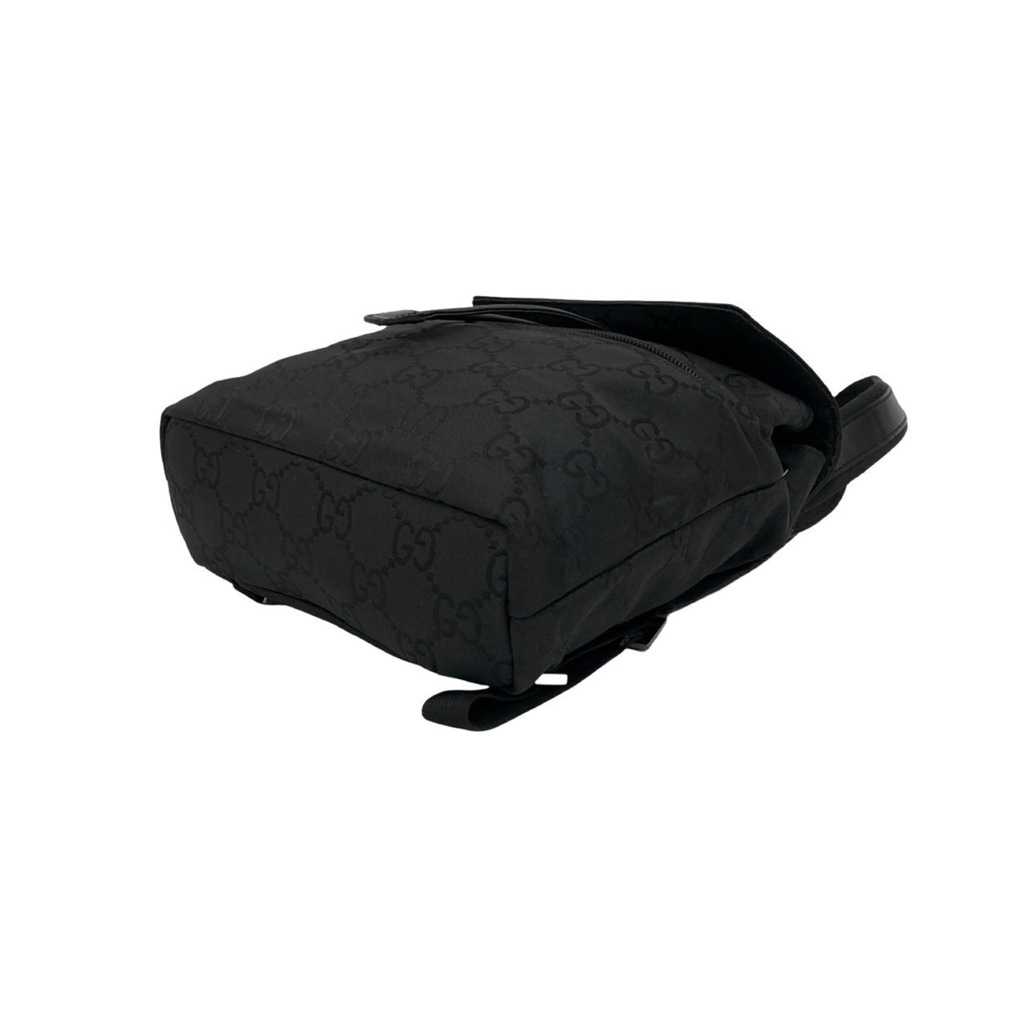Gucci Black Nylon Leather Backpack (Pre-Owned)