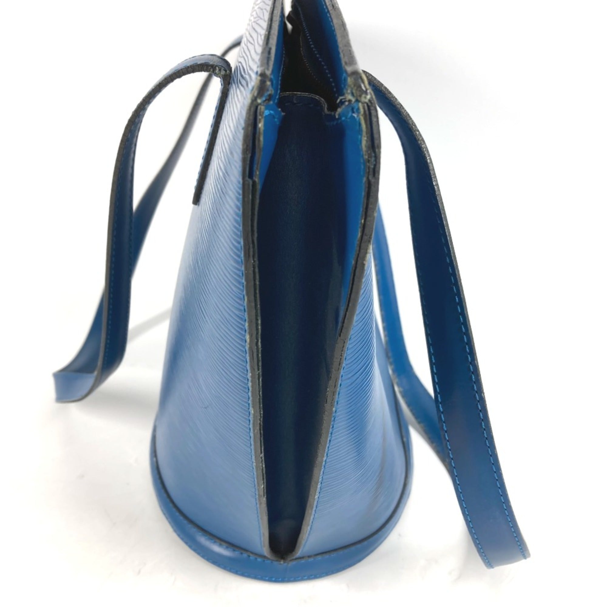Louis Vuitton Blue Leather Tote Bag (Pre-Owned)