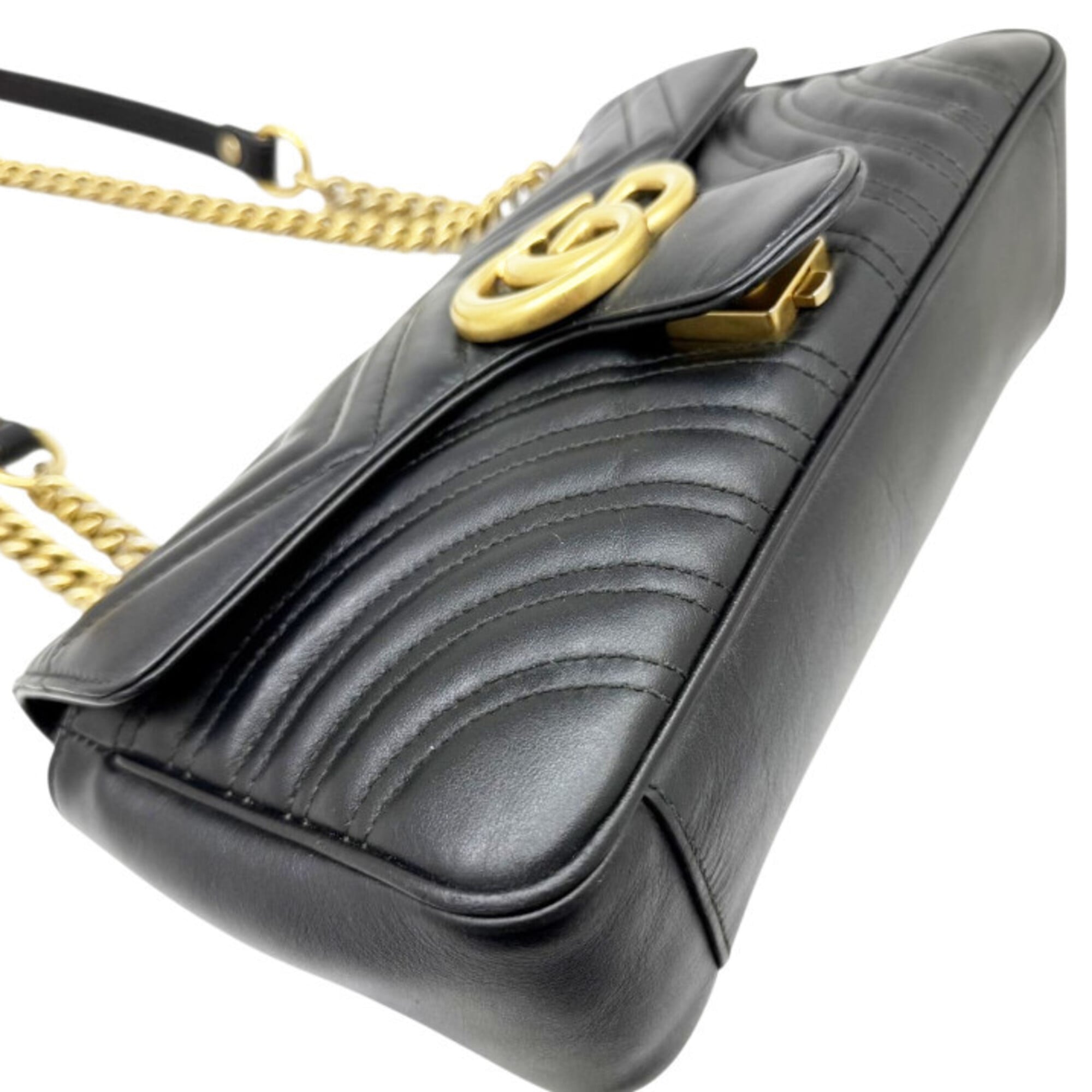 Gucci Black Leather Shoulder Bag (Pre-Owned)