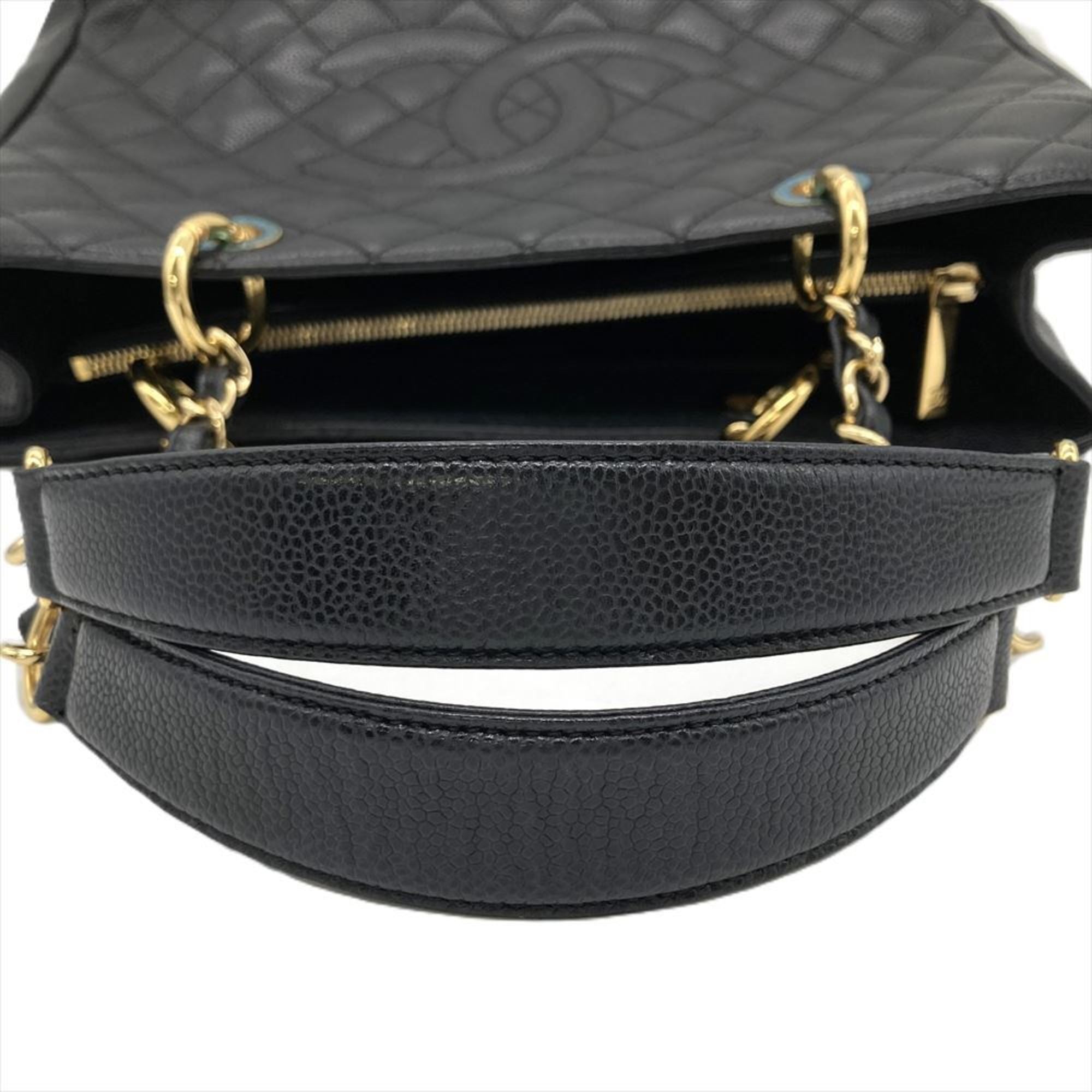 Chanel Black Grained Calfskin Tote Bag (Pre-Owned)