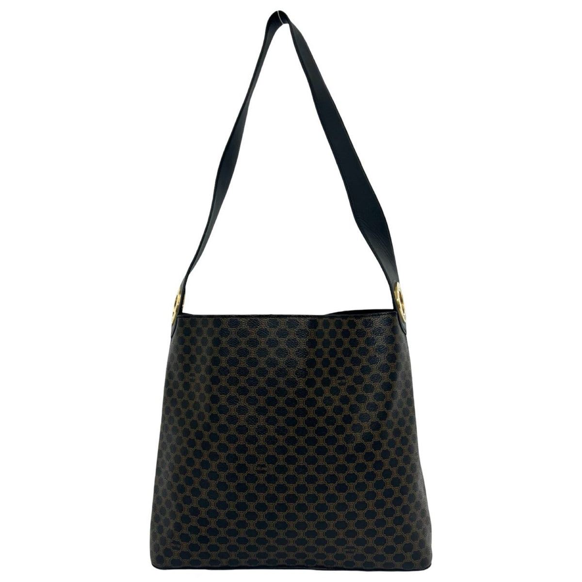 Celine Black Brown Pvc Leather Shoulder Bag (Pre-Owned)