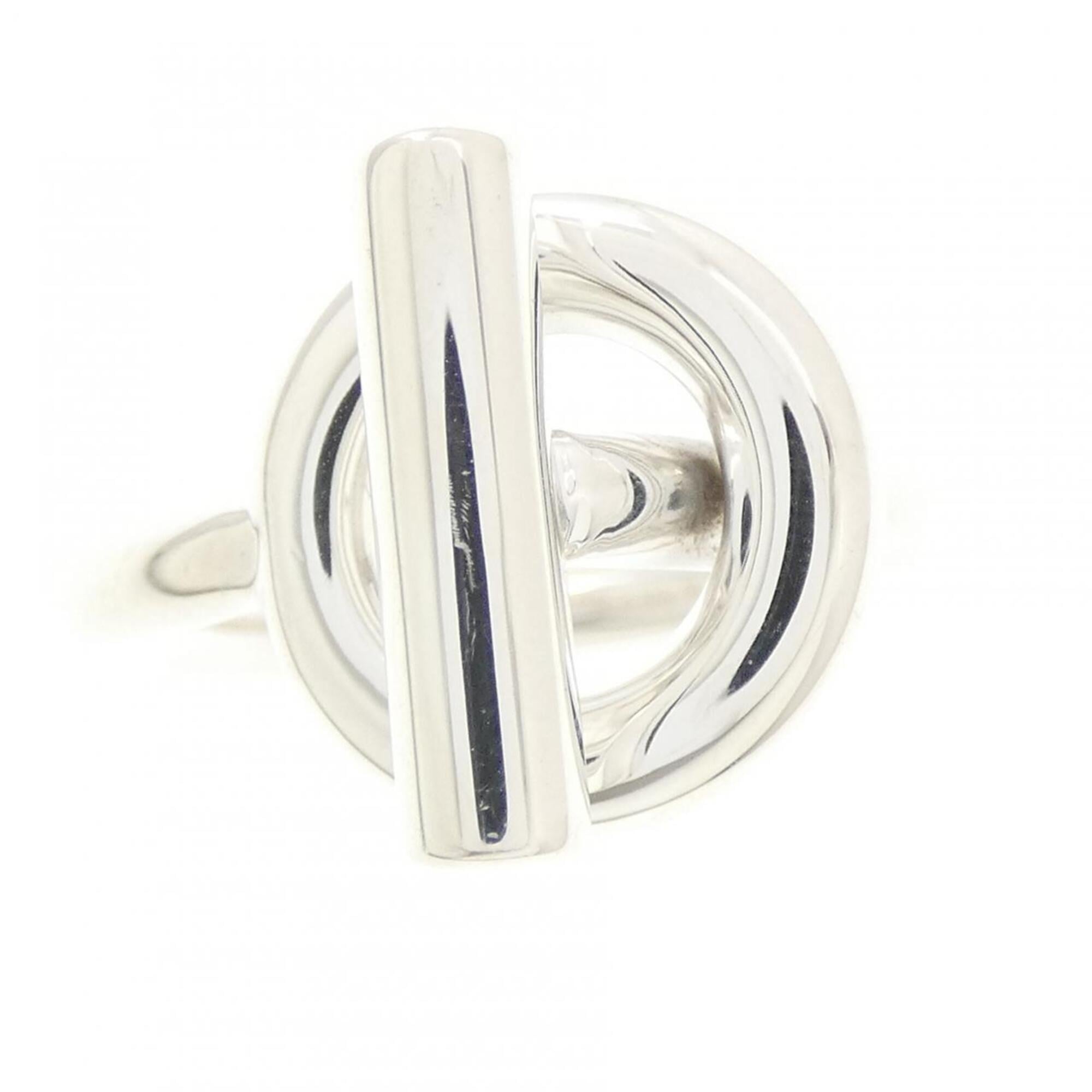 Hermes Silver 925 Band Ring (Pre-Owned)