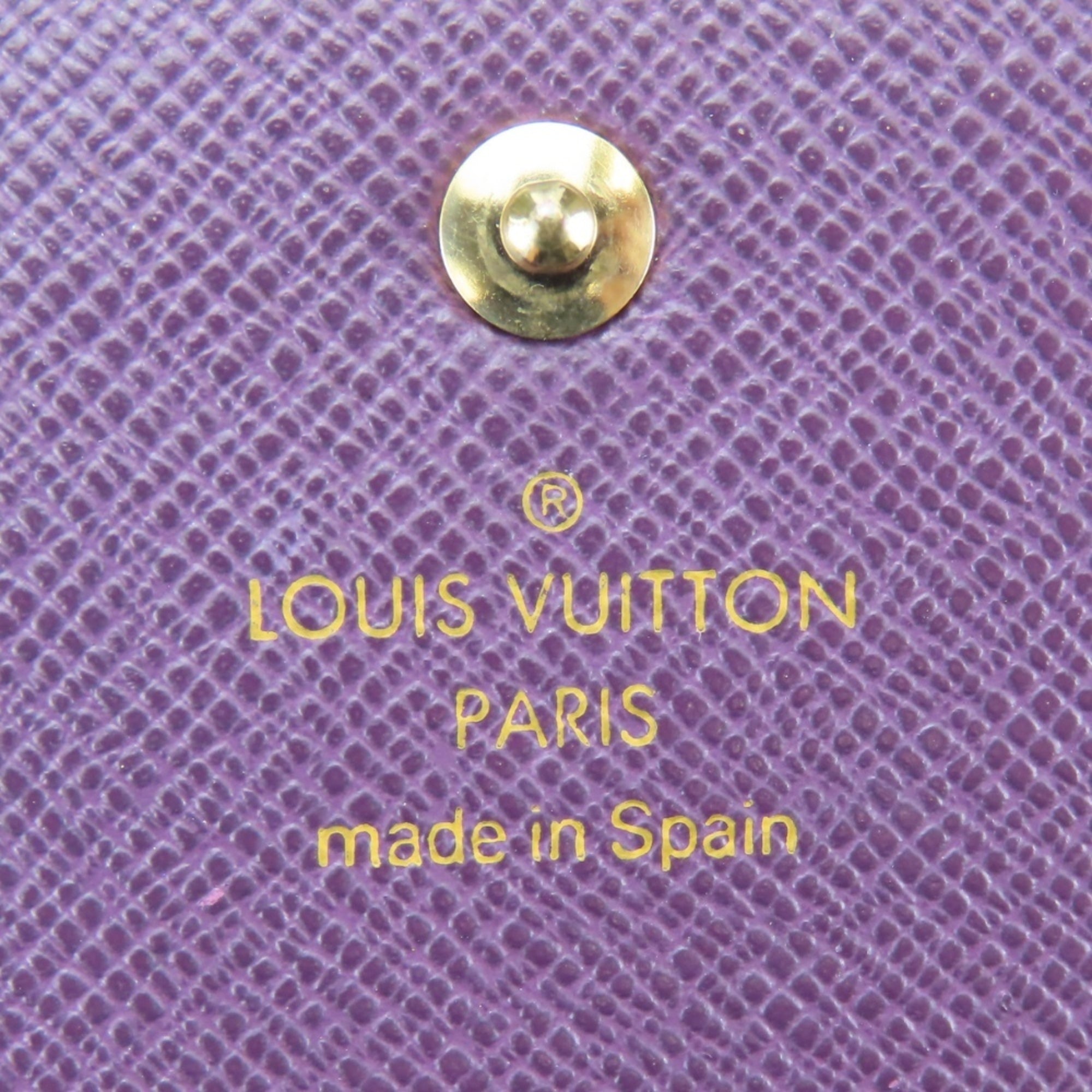 Louis Vuitton Purple Yellow Epi Leather Wallet (Tri-Fold) (Pre-Owned)