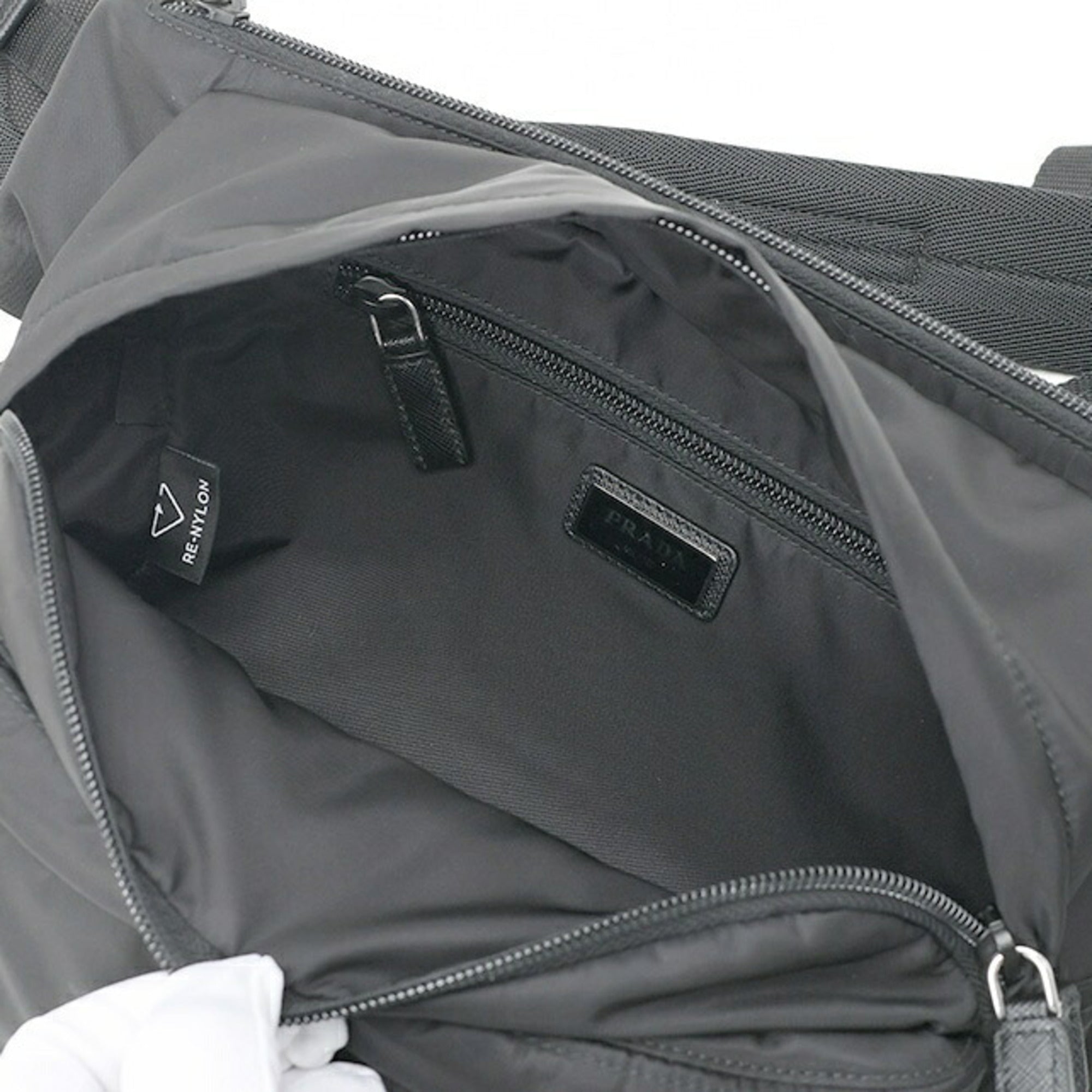 Prada Black Nylon Fanny Pack Sling Bag (Pre-Owned)