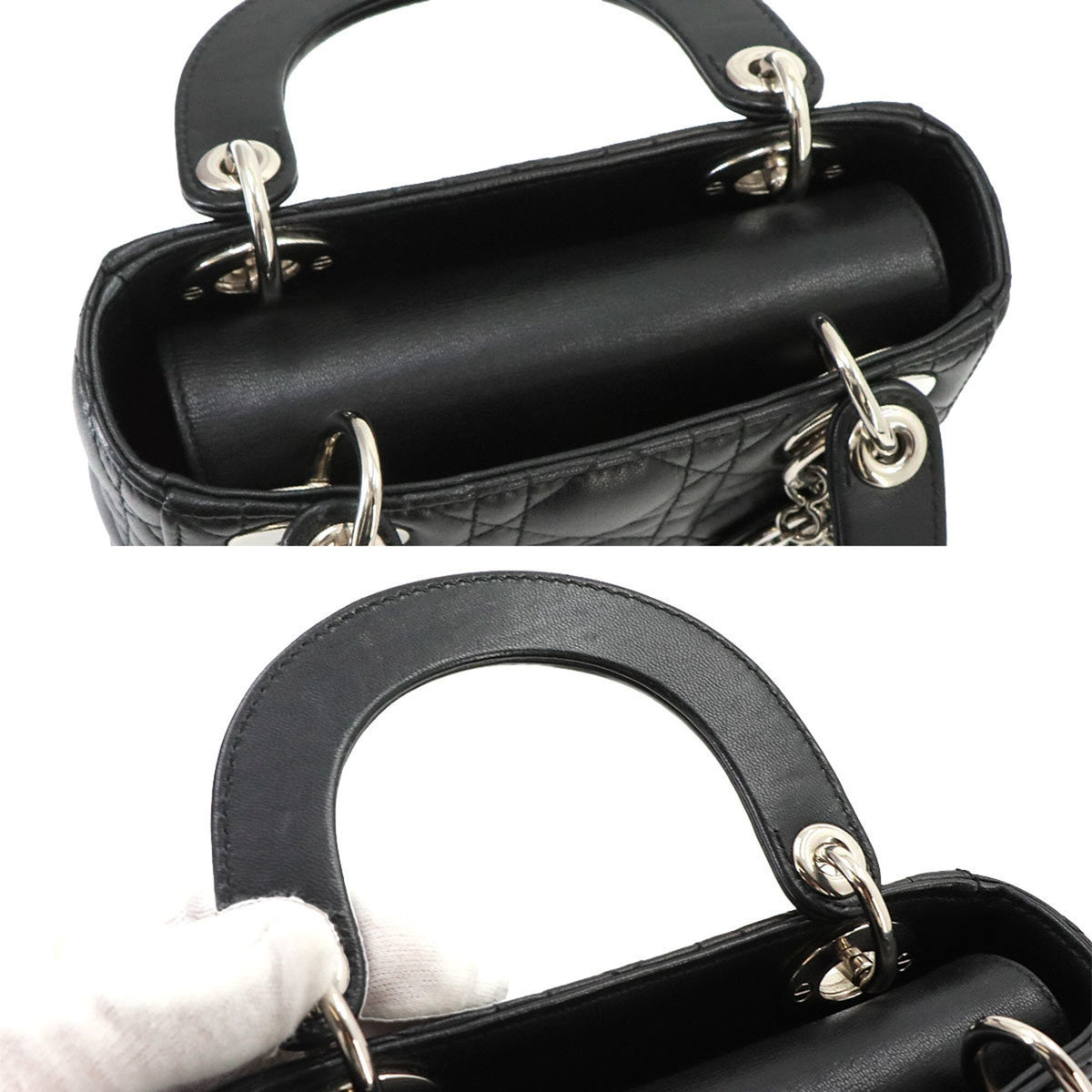 Christian Dior Black Leather Handbag (Pre-Owned)