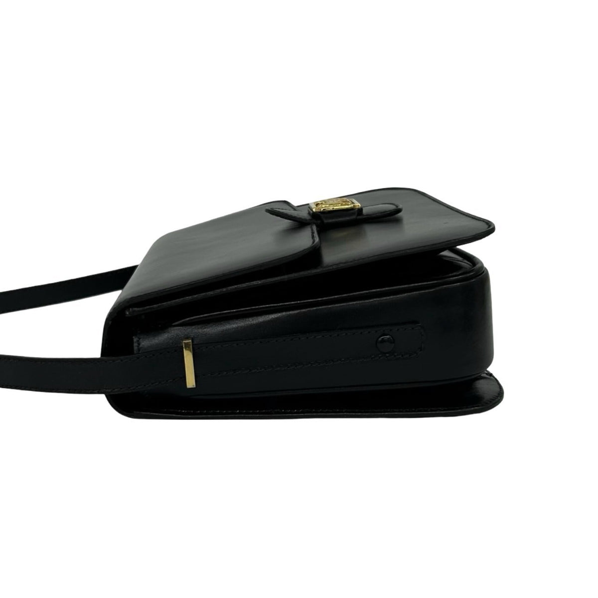 Celine Black Leather Pochette Shoulder Bag (Pre-Owned)