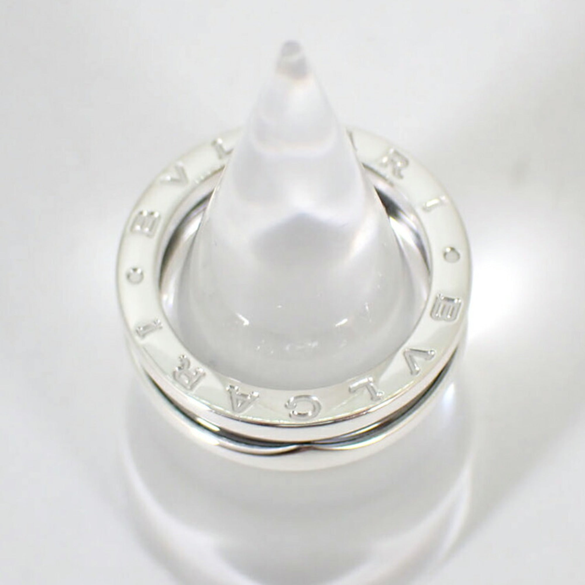 Bvlgari Ceramic Sterling Silver 925 Band Ring (Pre-Owned)