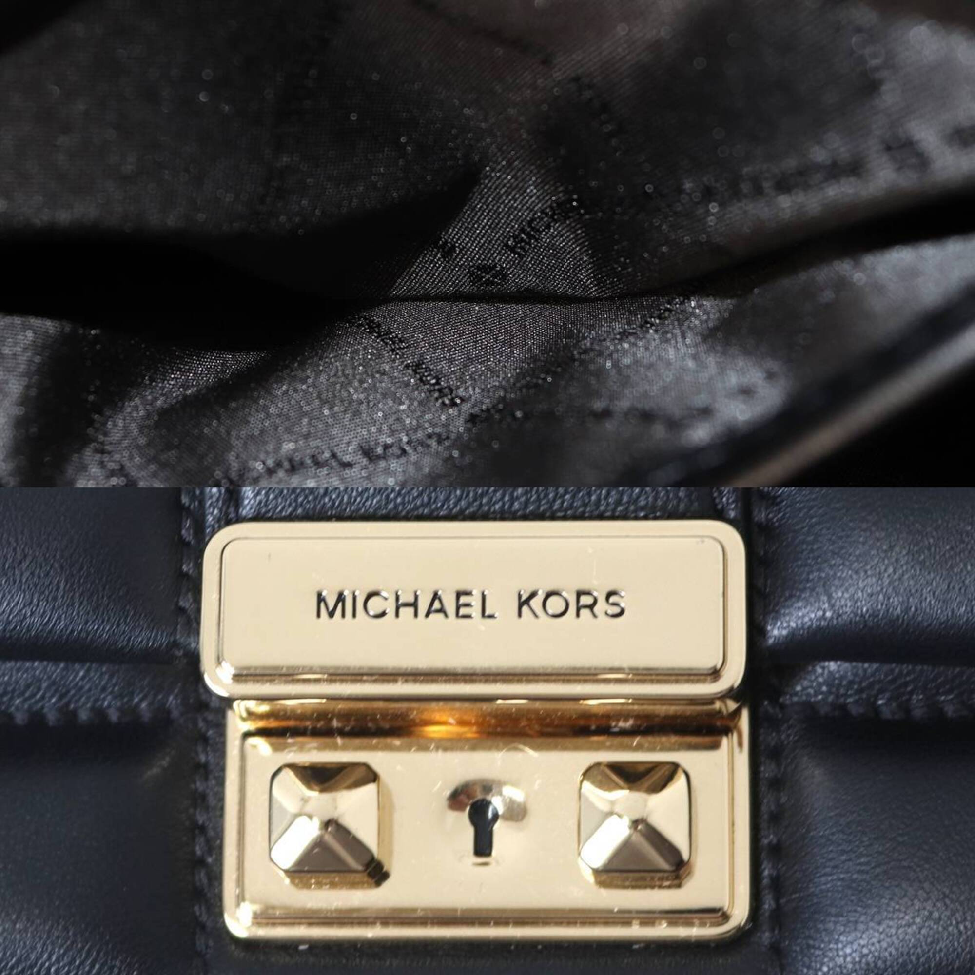 Michael Kors Black Leather Shoulder Bag (Pre-Owned)