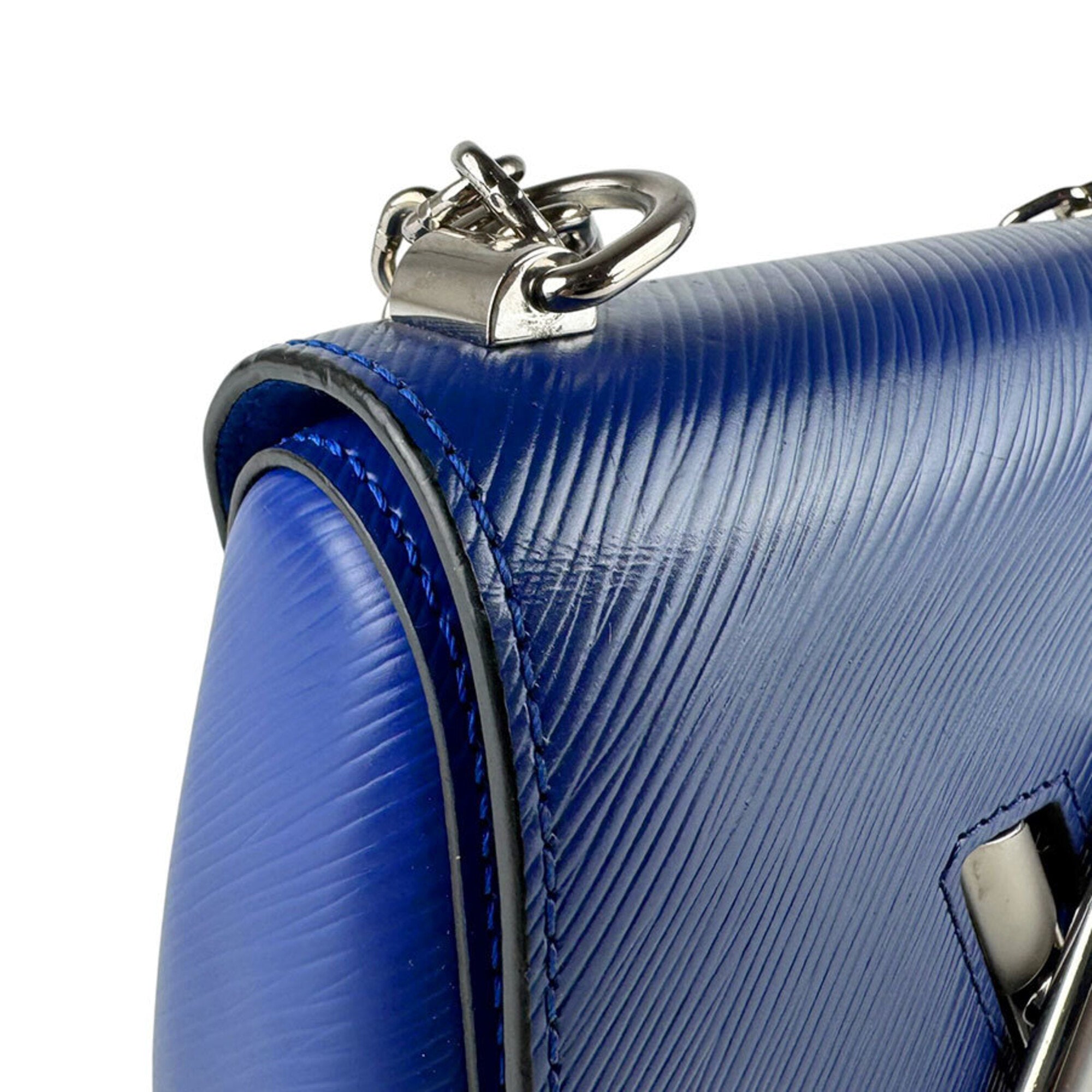 Louis Vuitton Blue Epi Leather Metal Shoulder Bag (Pre-Owned)